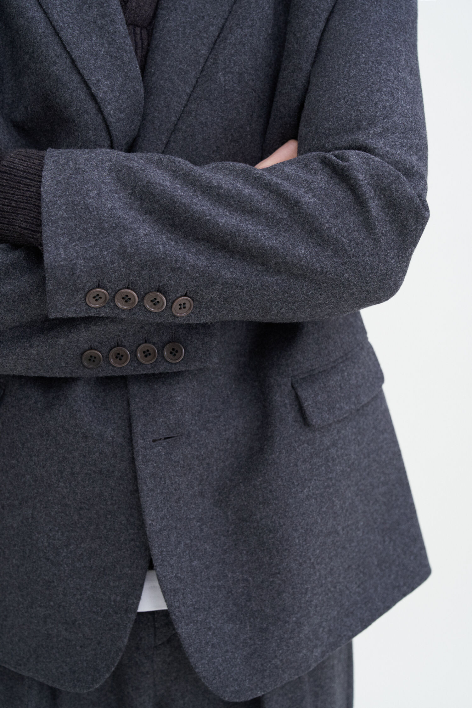 Oversized Brushed Wool Blazer