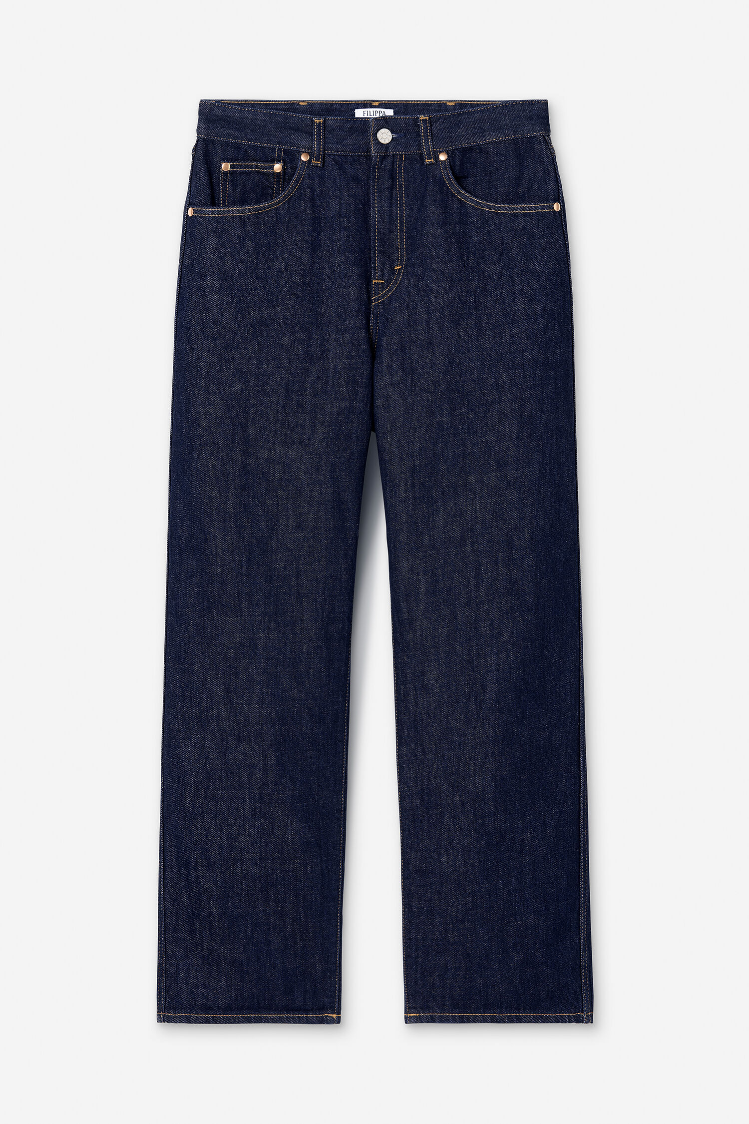High Waisted Cropped Jeans - Rinsed Blue Wash | FILIPPA K