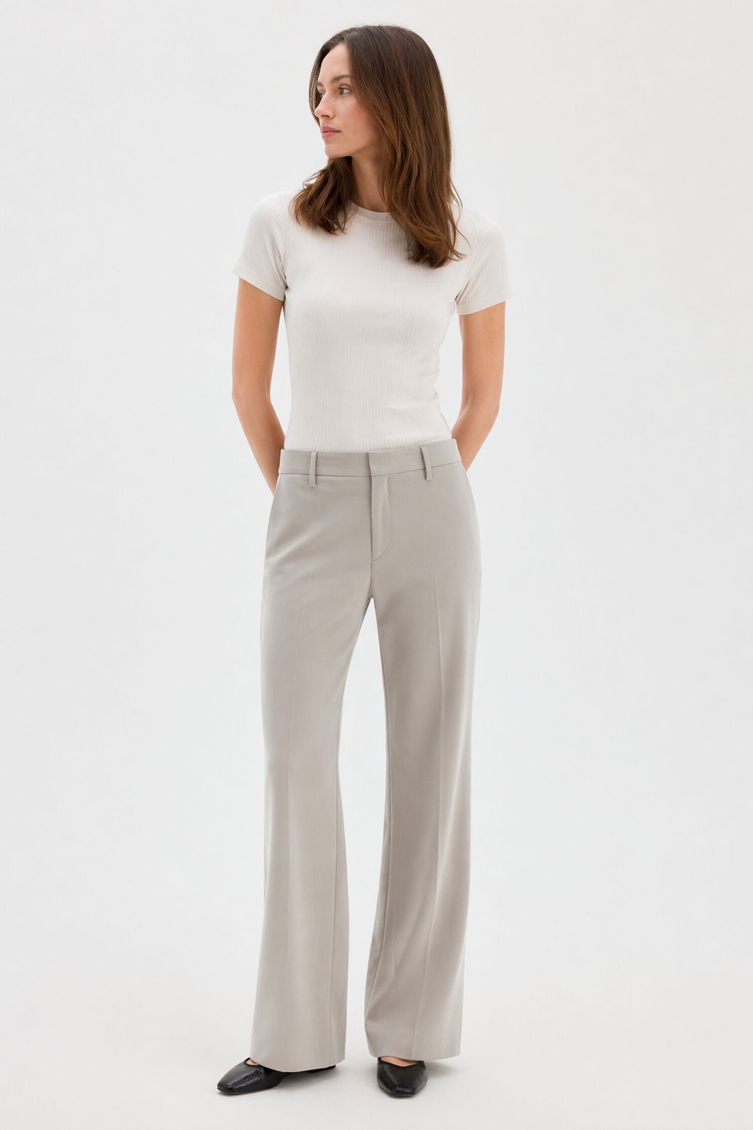 Bootcut Wool Trousers