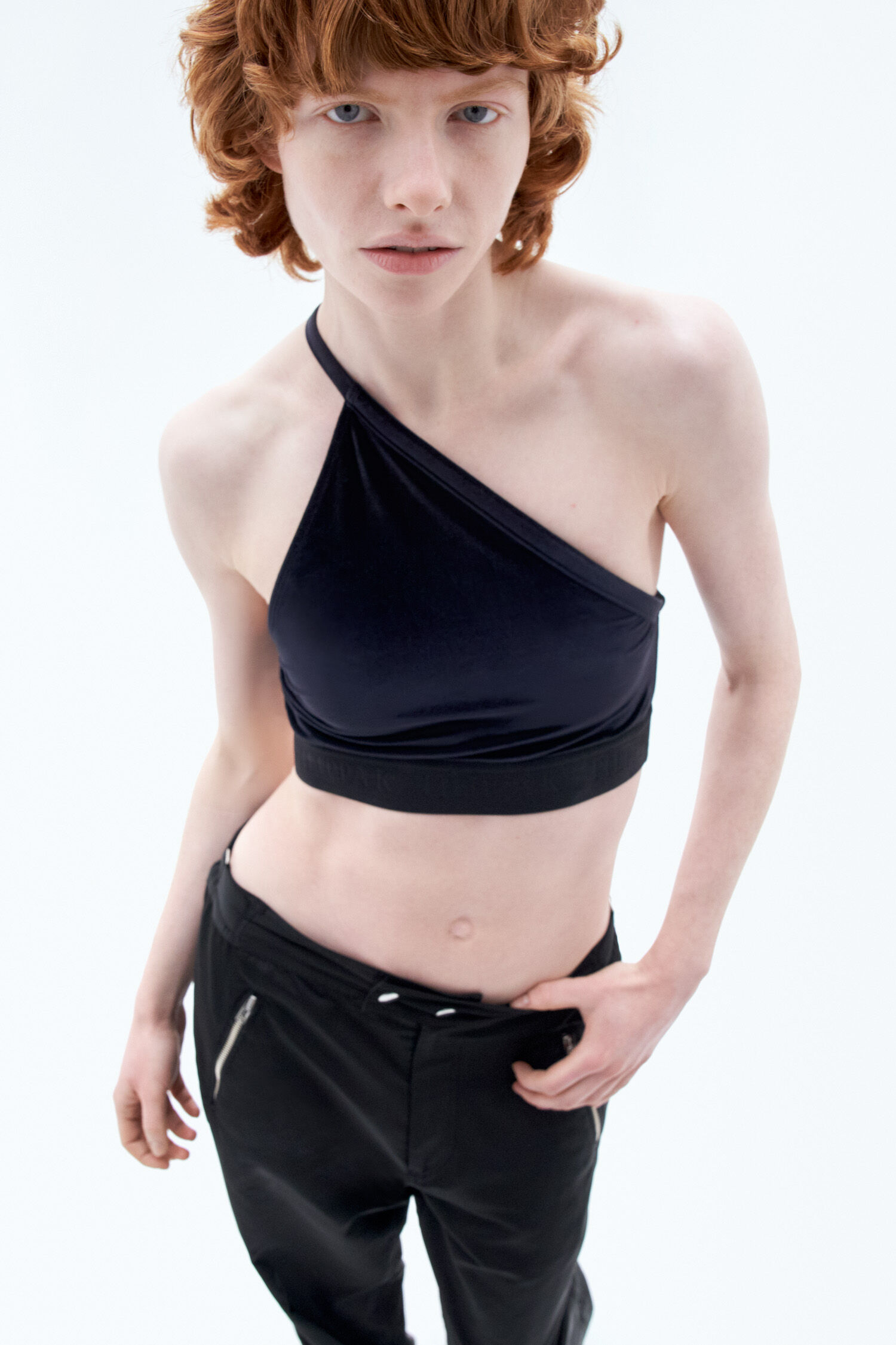 Asymmetric Velvet Bra