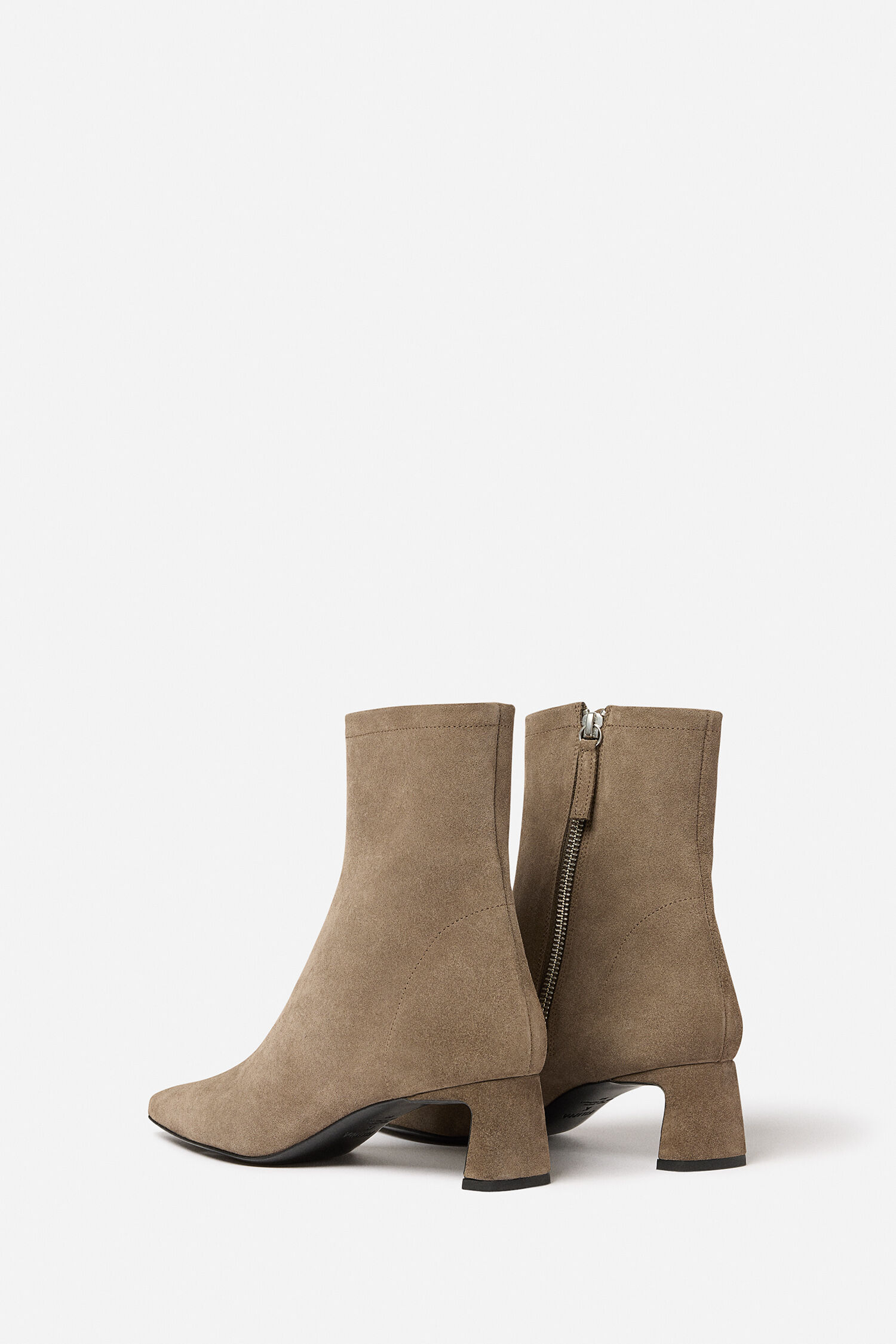 Suede Kitten Heel Booties