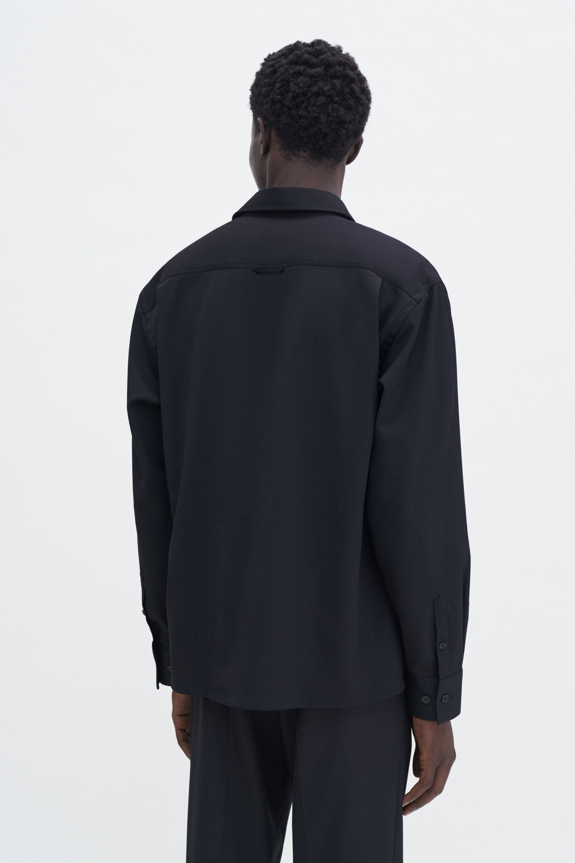 トップス FRONT PANEL KNIT SHIRT BLACK BEIGE Panelled Knitted Shirt - Light Ecru | Men's Knitwear