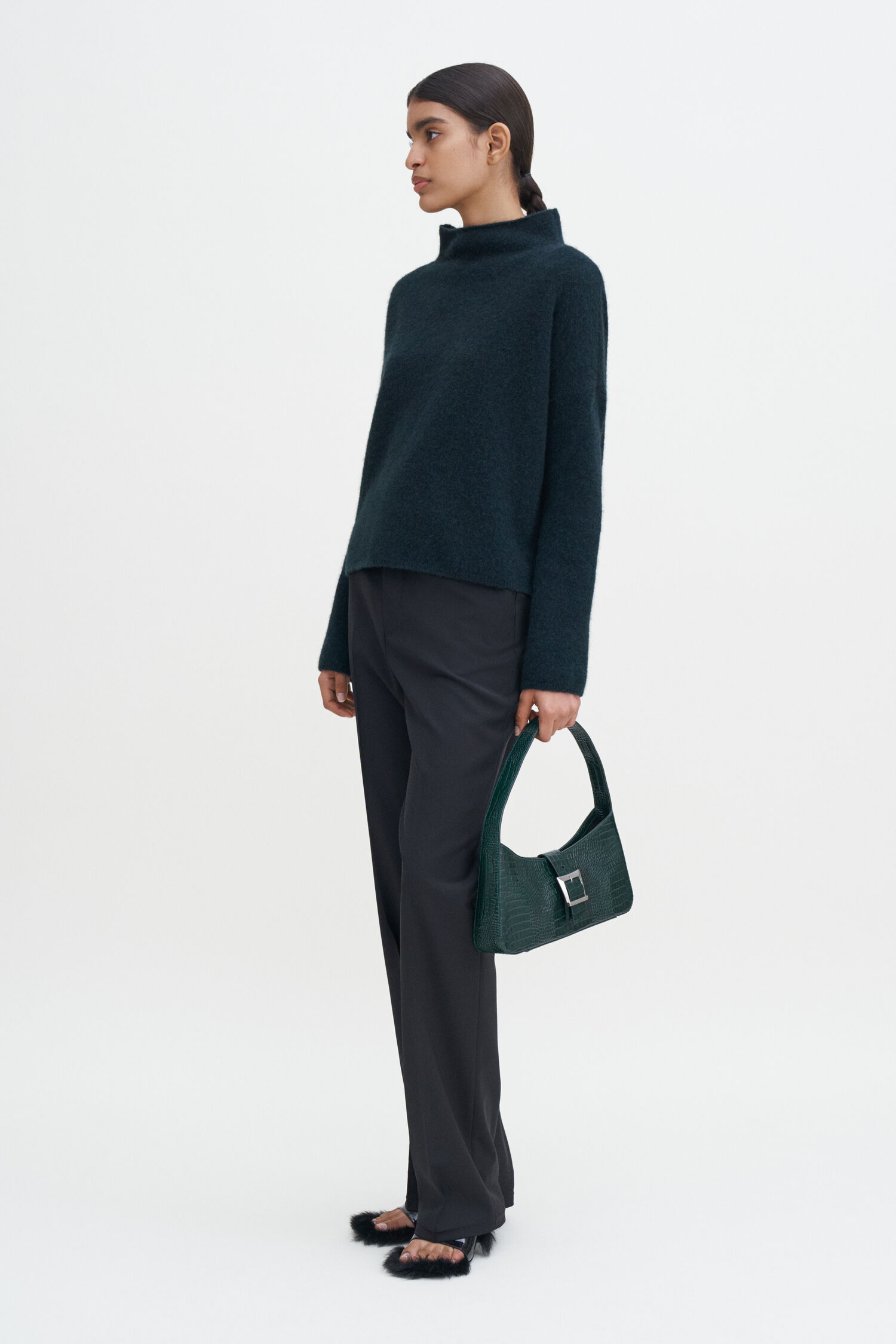 Mika Yak Forest Green Sweater