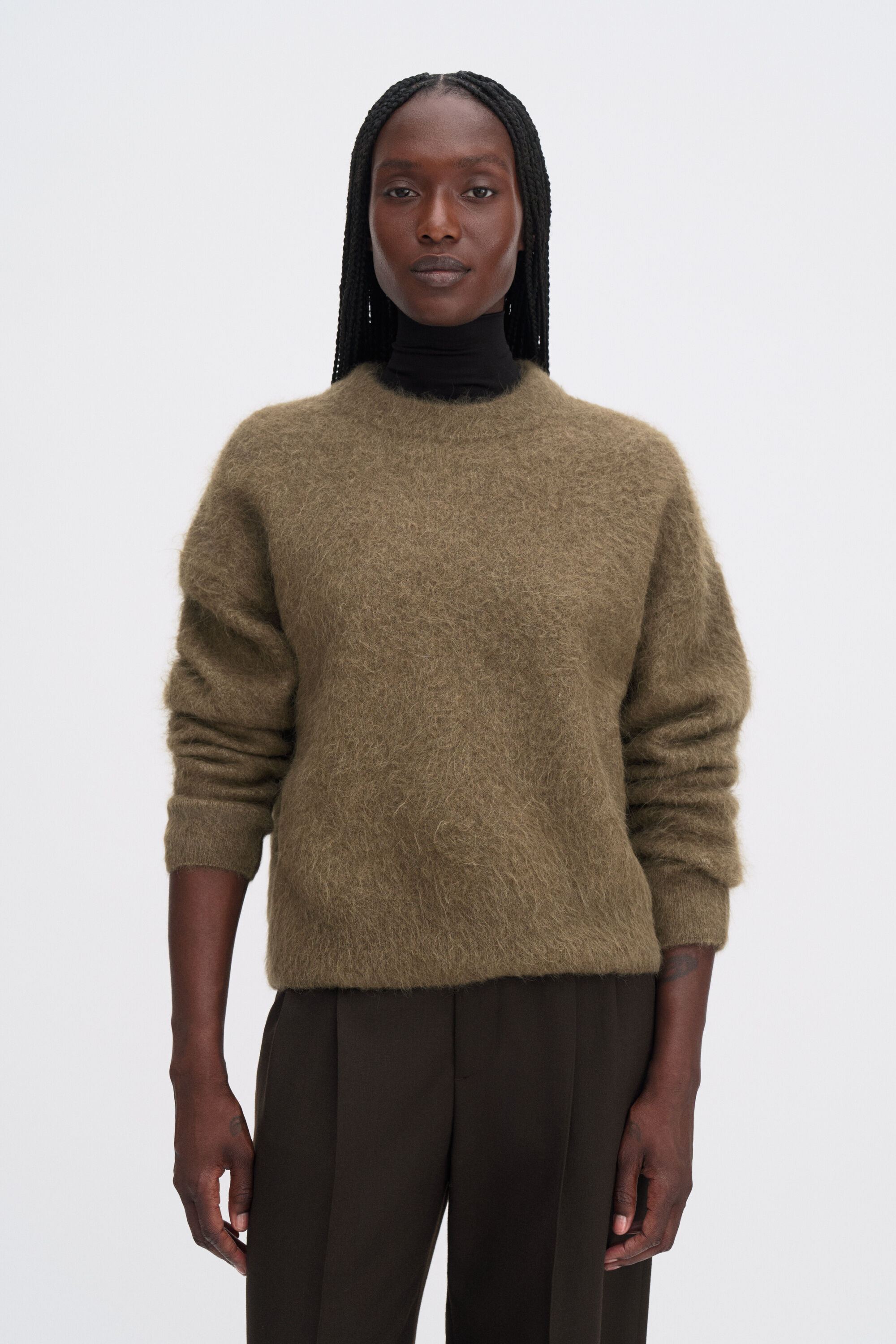 Fluffy Sweater - Olive Green | FILIPPA K