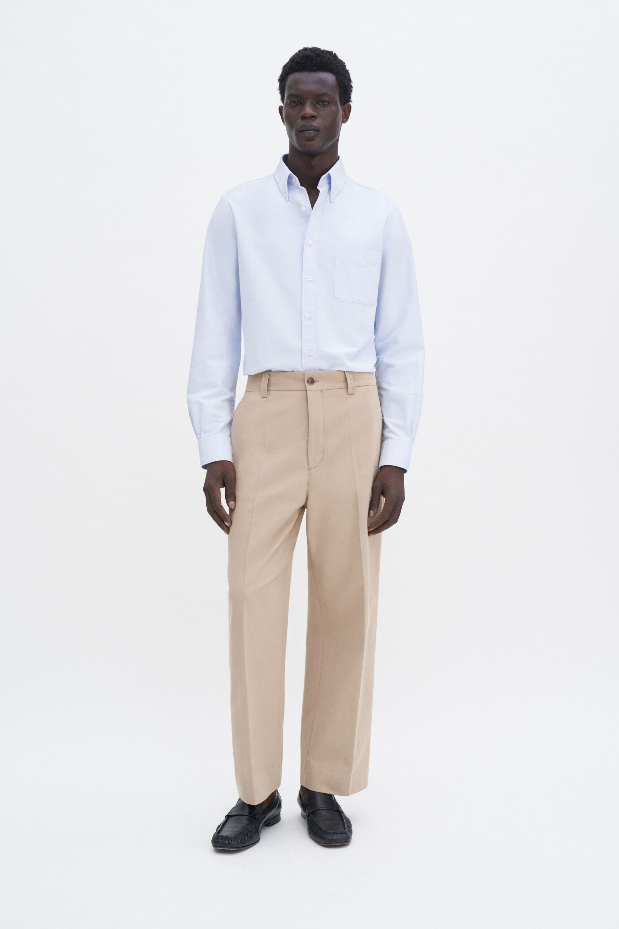 Slim Oxford Cotton Shirt - Light Blue | Filippa K
