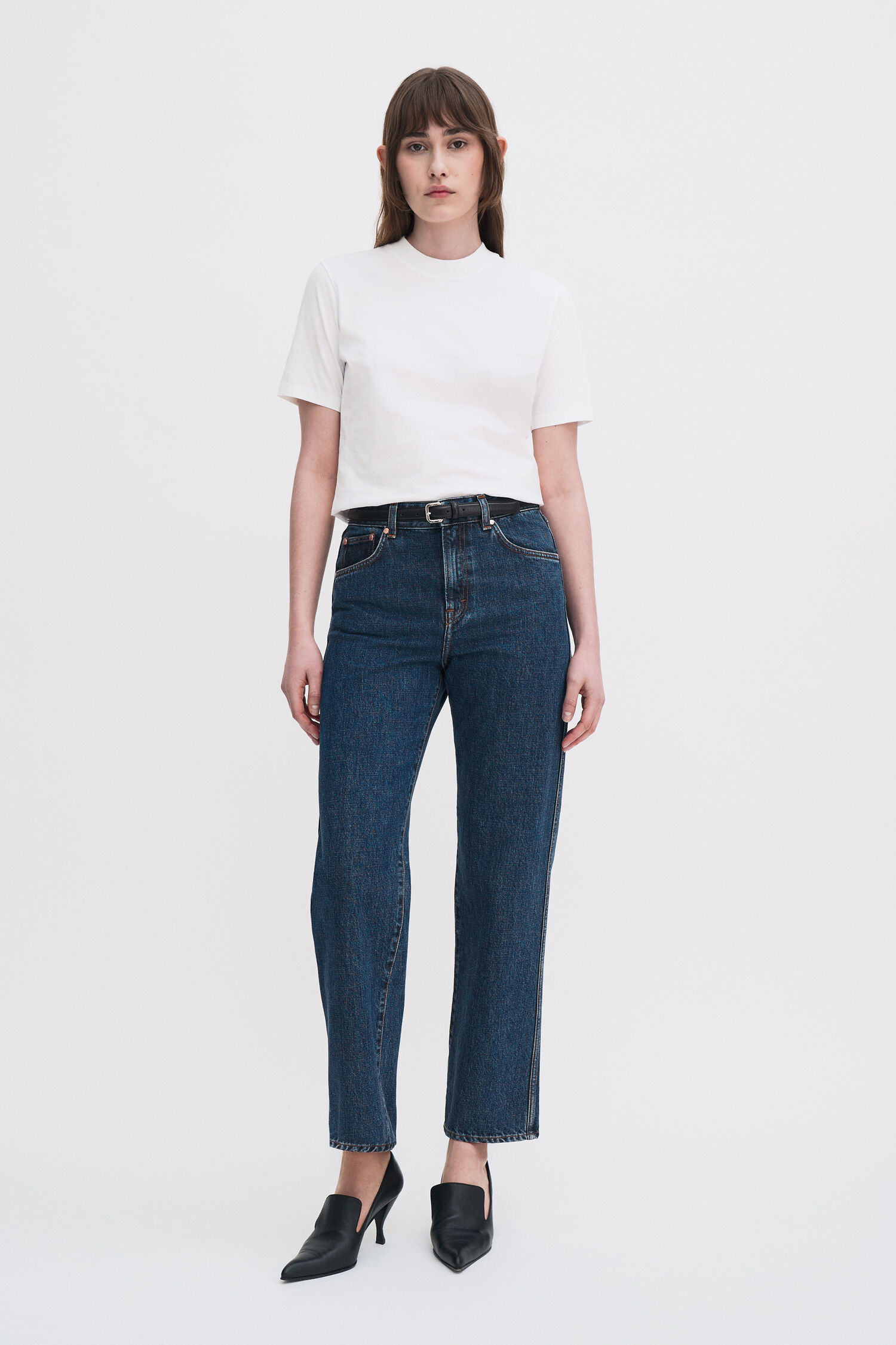 High Waisted Cropped Jeans