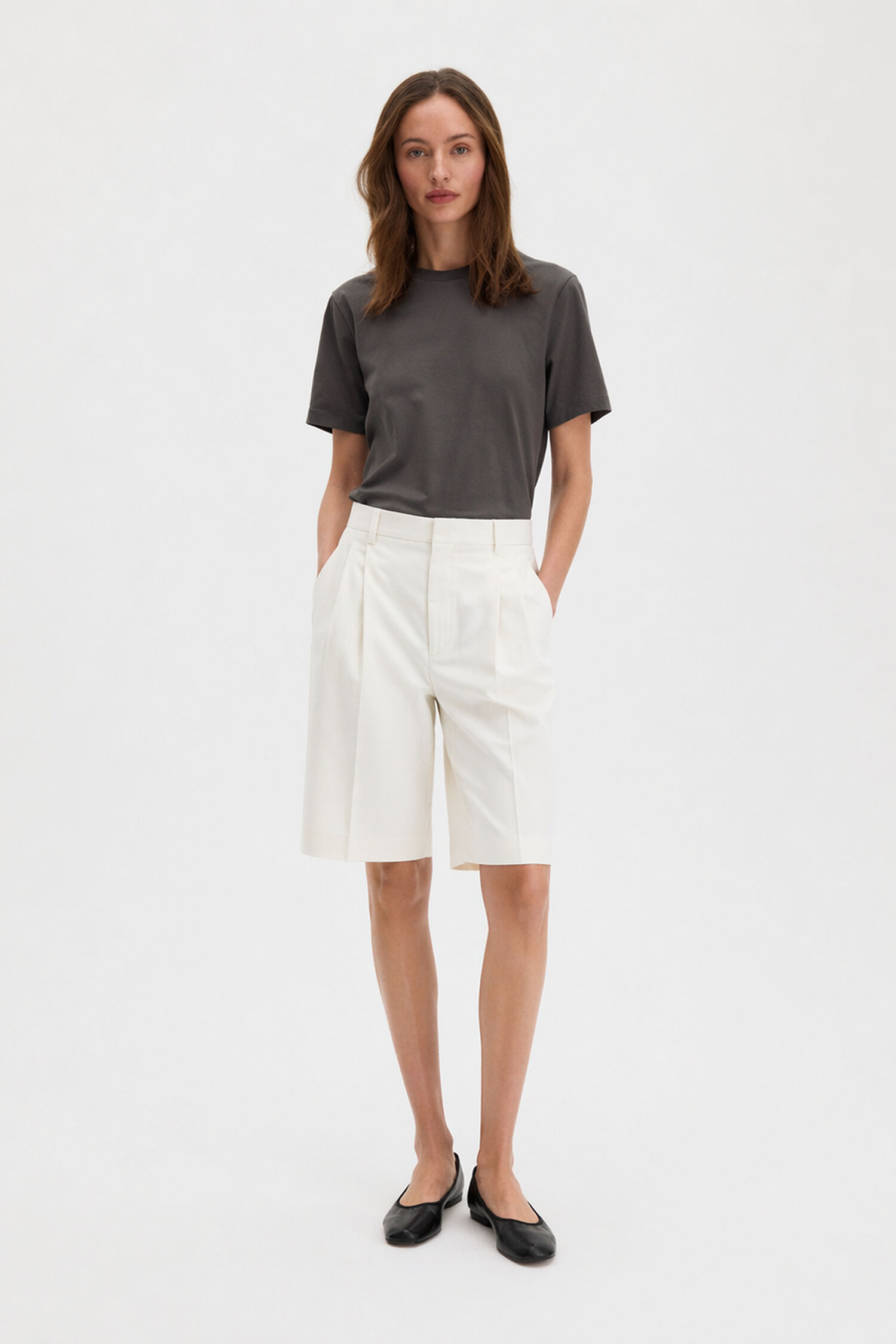 Relaxed Pinstripe Shorts