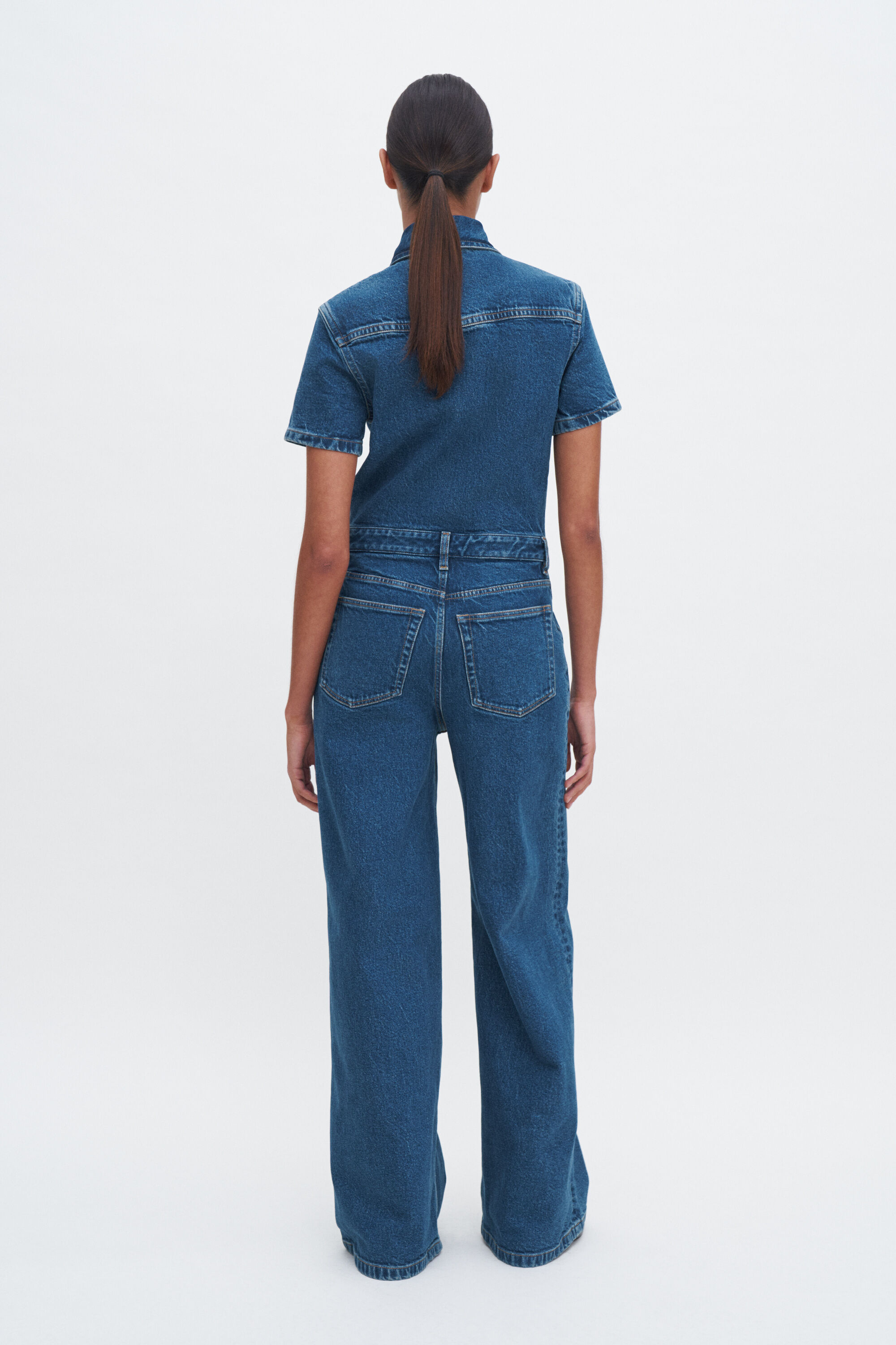 FILIPPA K 305149948 関税送料込 Denim Jumpsuit - Washed Mid Blue | Filippa K