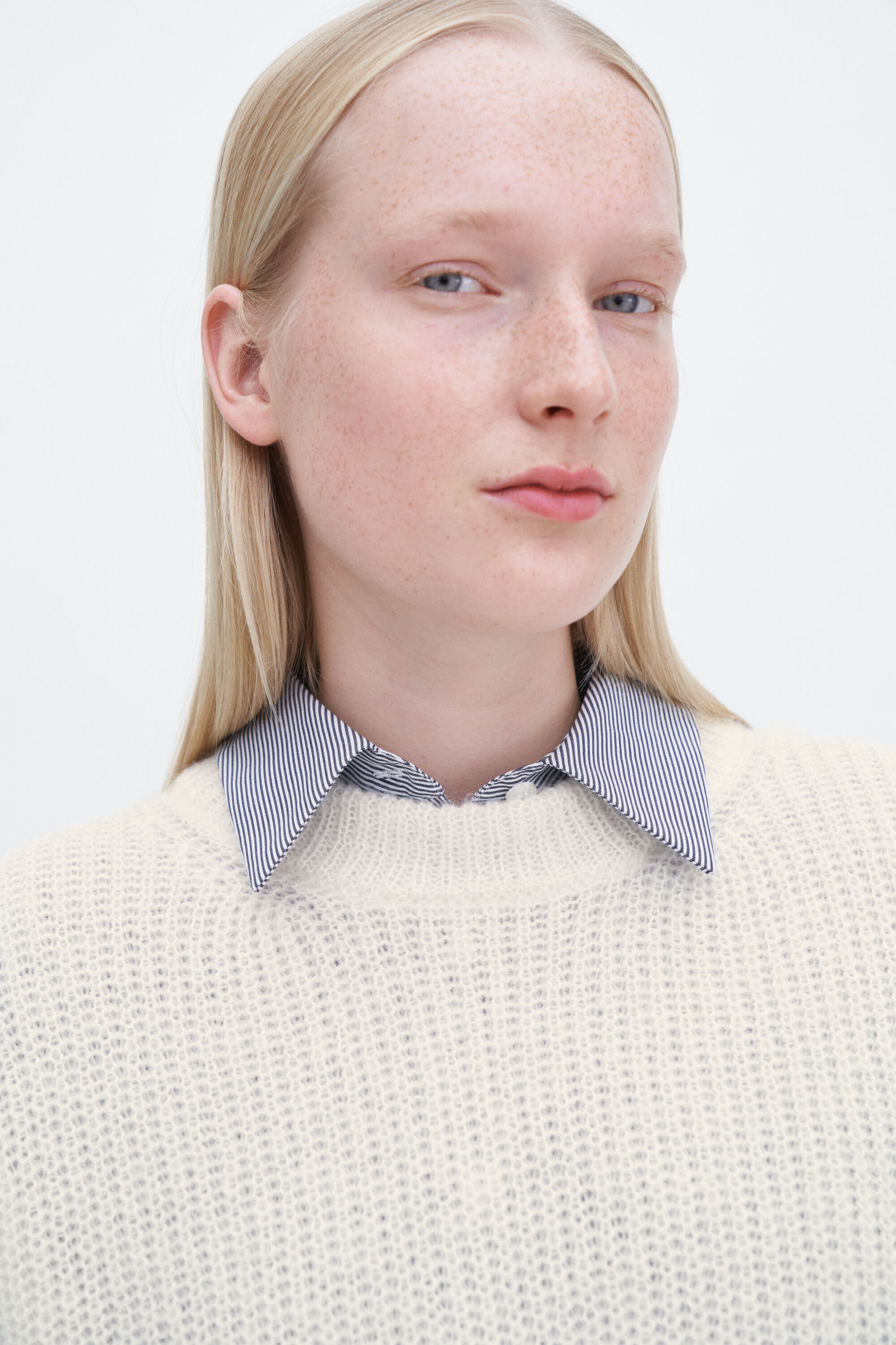 Ribbed Mohair Sweater - Winter White | Filippa K