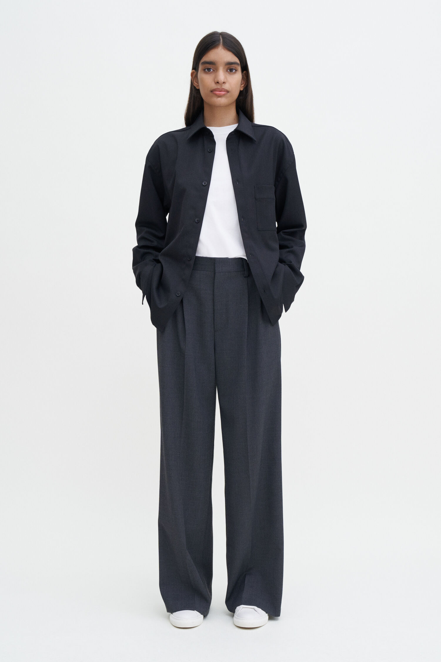 Boxy Wool Twill Shirt