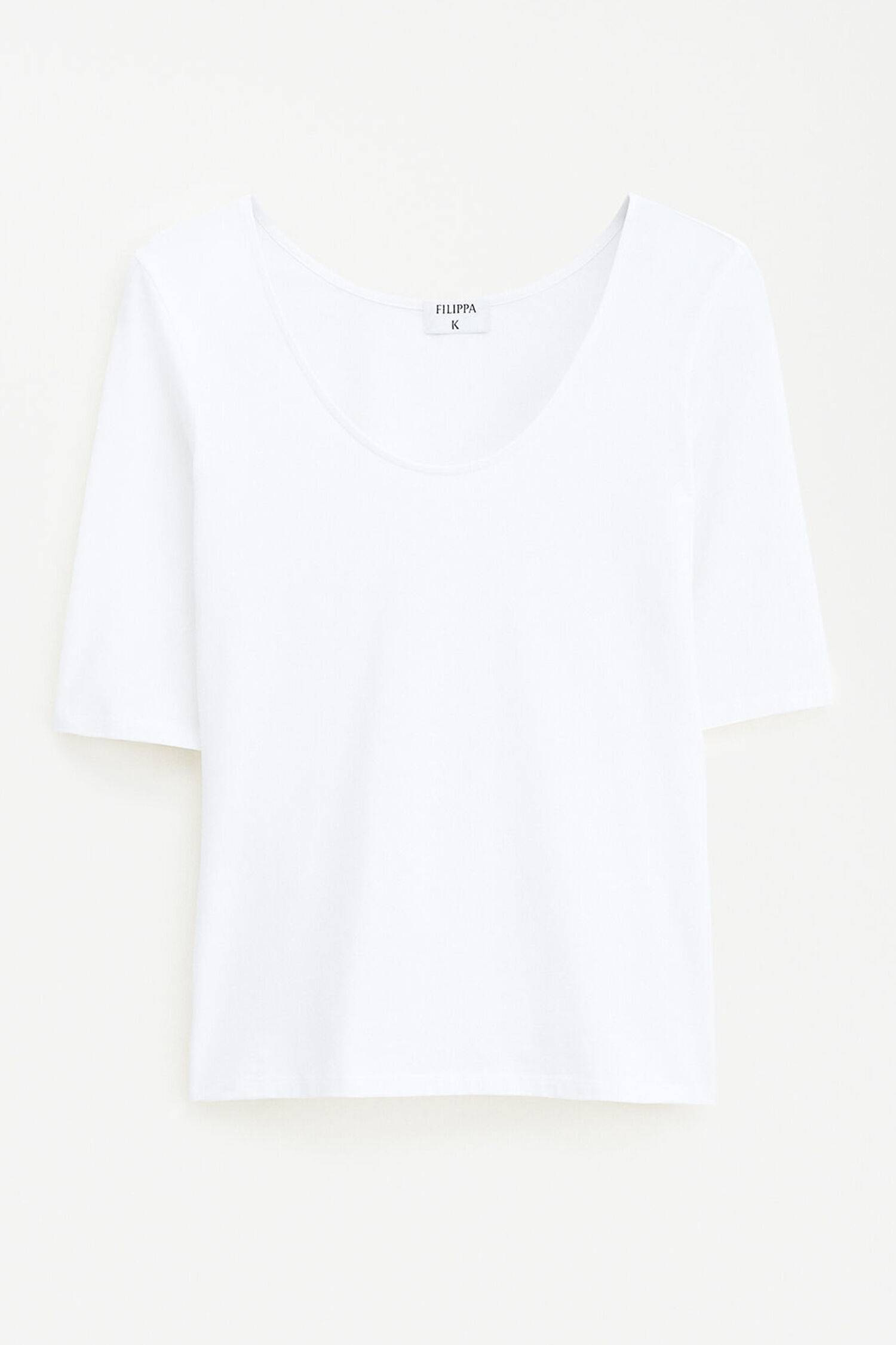 Cotton Stretch Scoop Neck Top