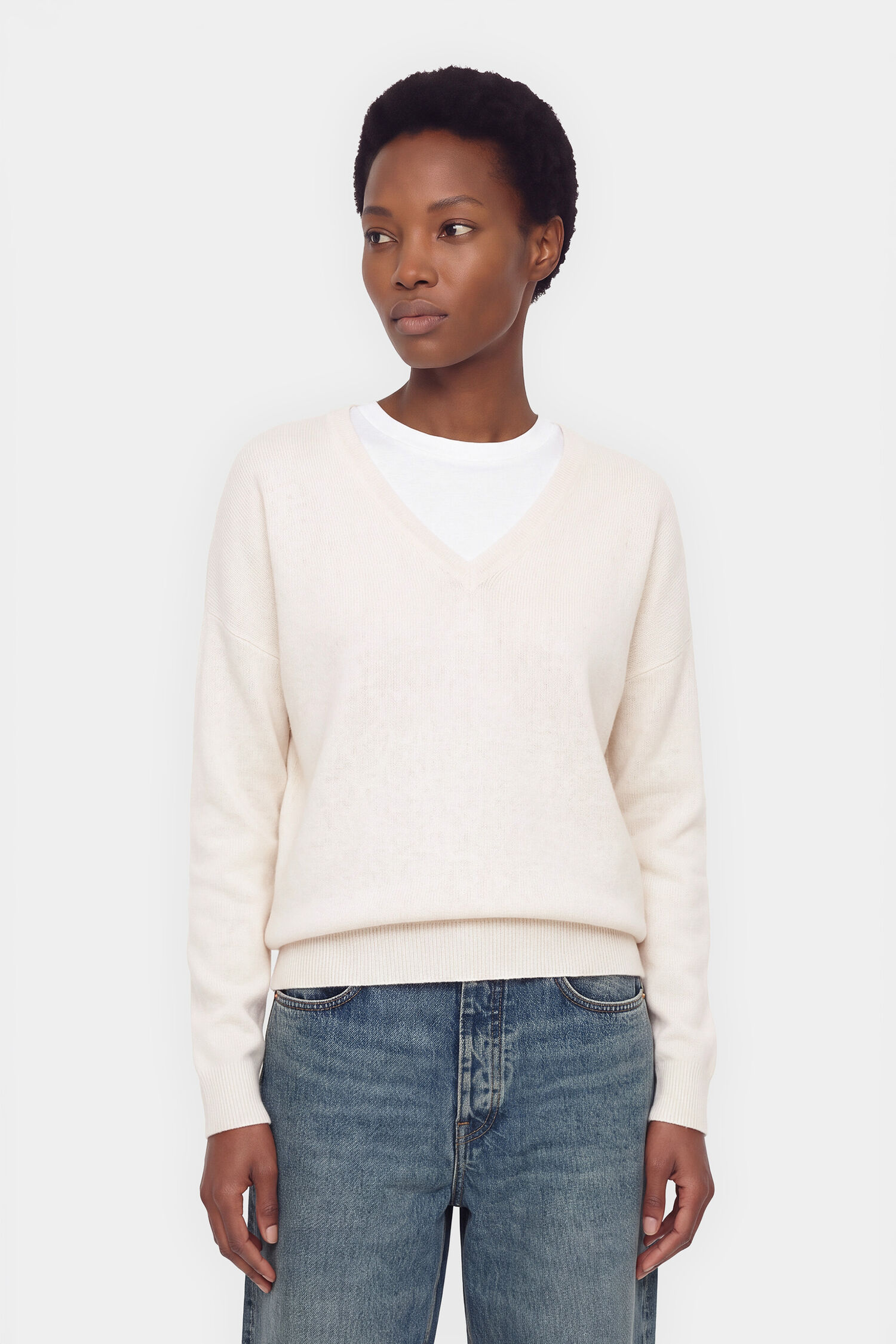 Cashmere V-neck Sweater