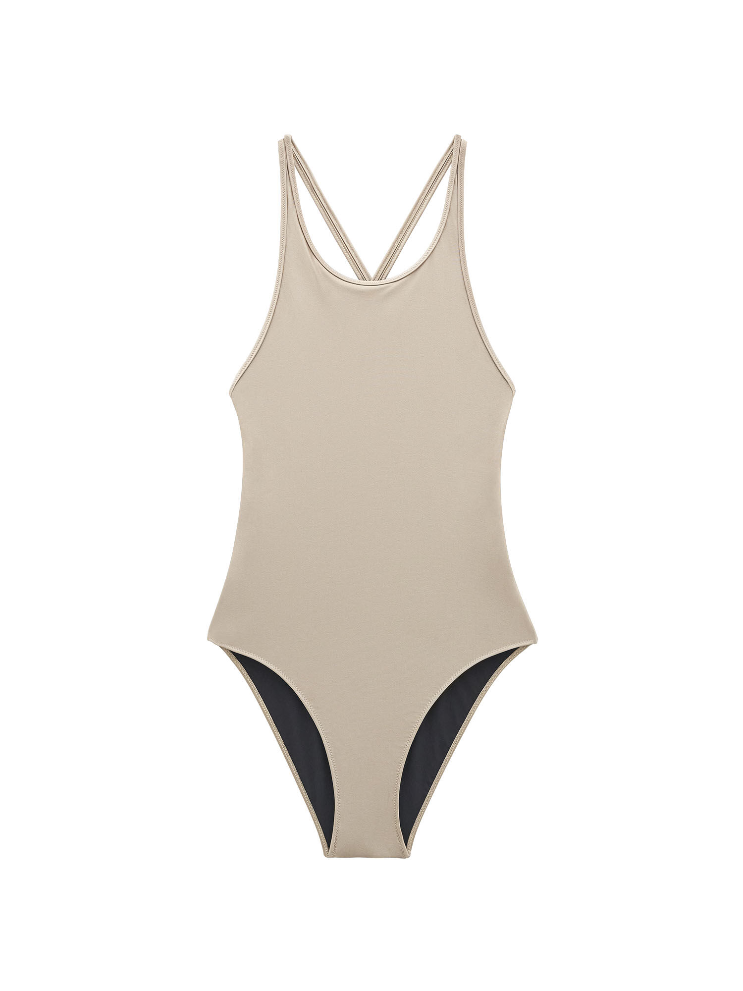 Beige one piece swimsuit new arrivals