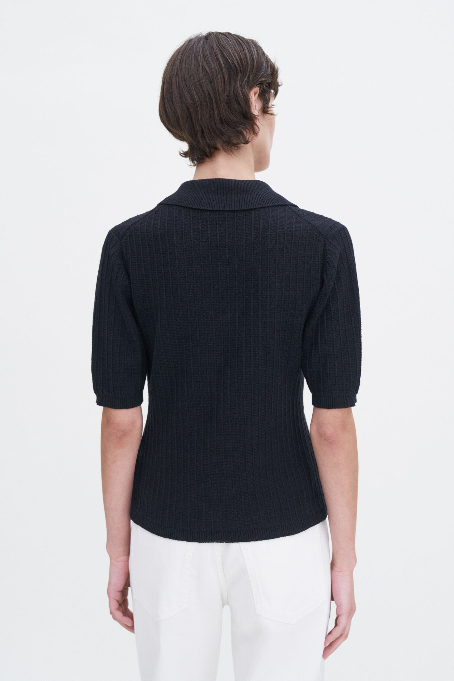 Shortsleeve Collar Cardigan