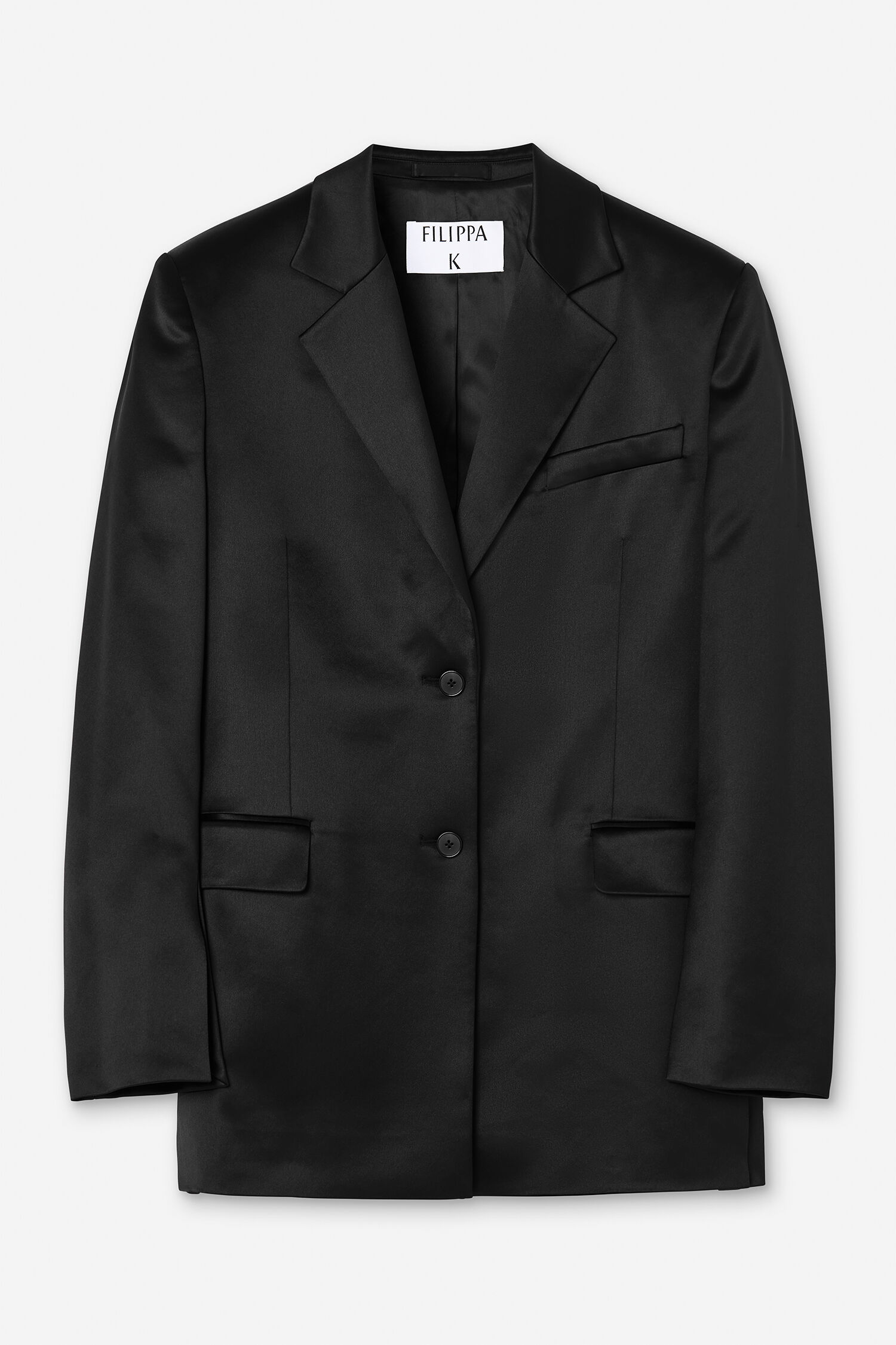 Slit Satin Blazer