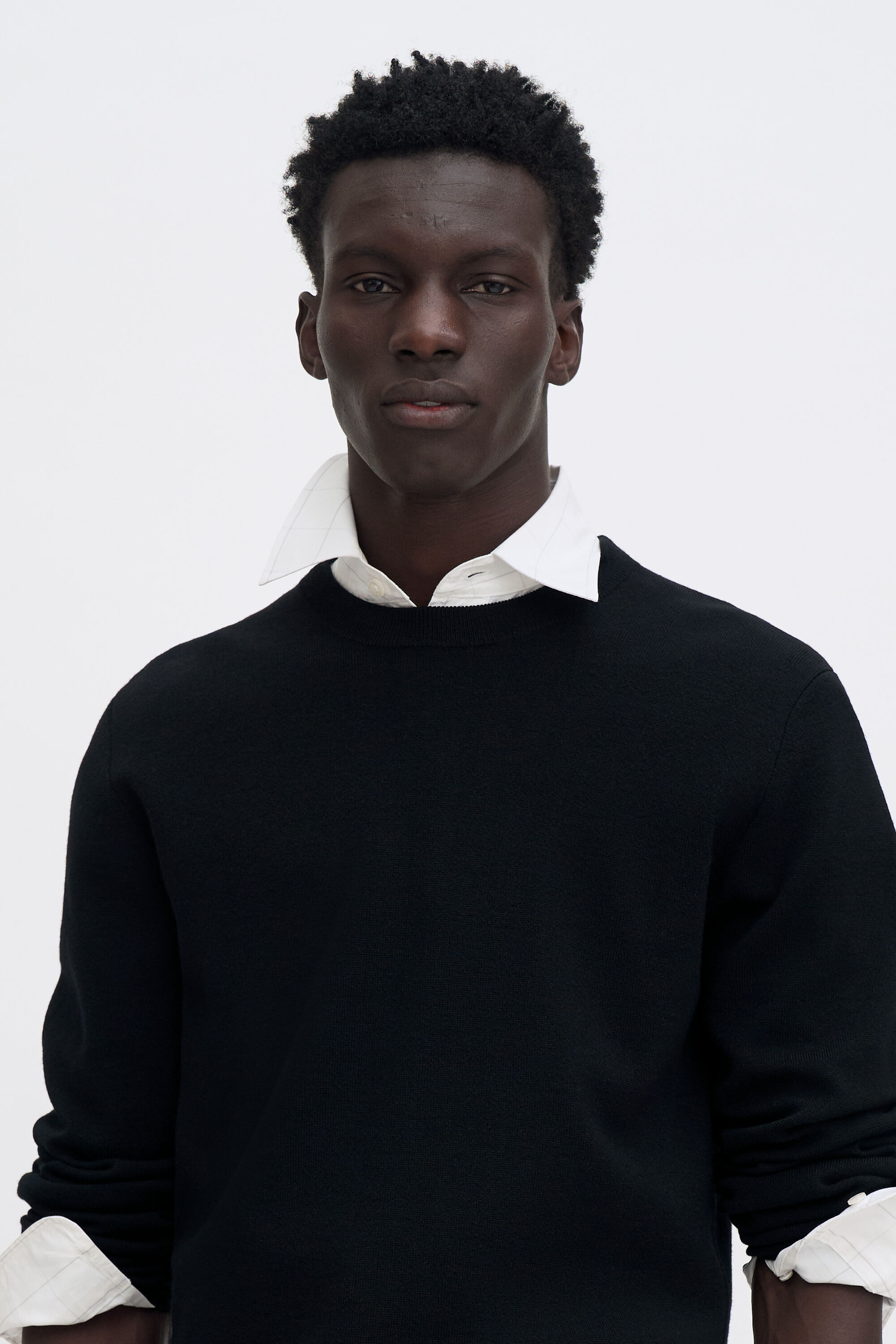 Wool Milano Knit Sweater - Black | FILIPPA K