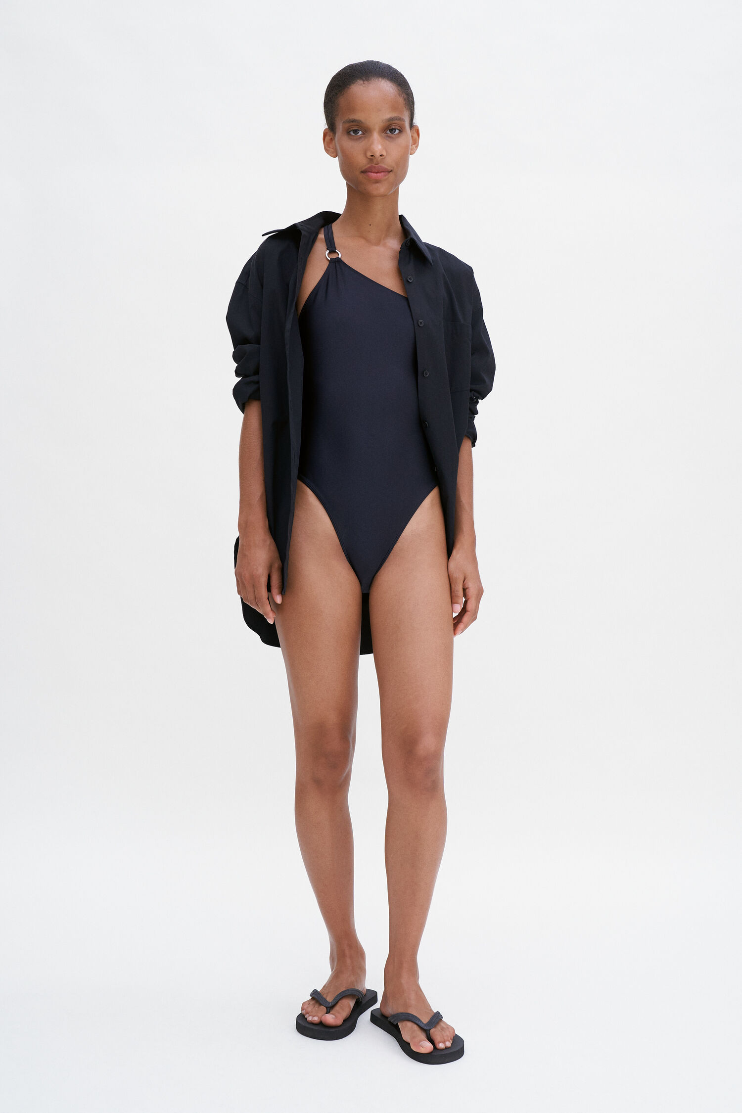 Asymmetric Shimmer Swimsuit