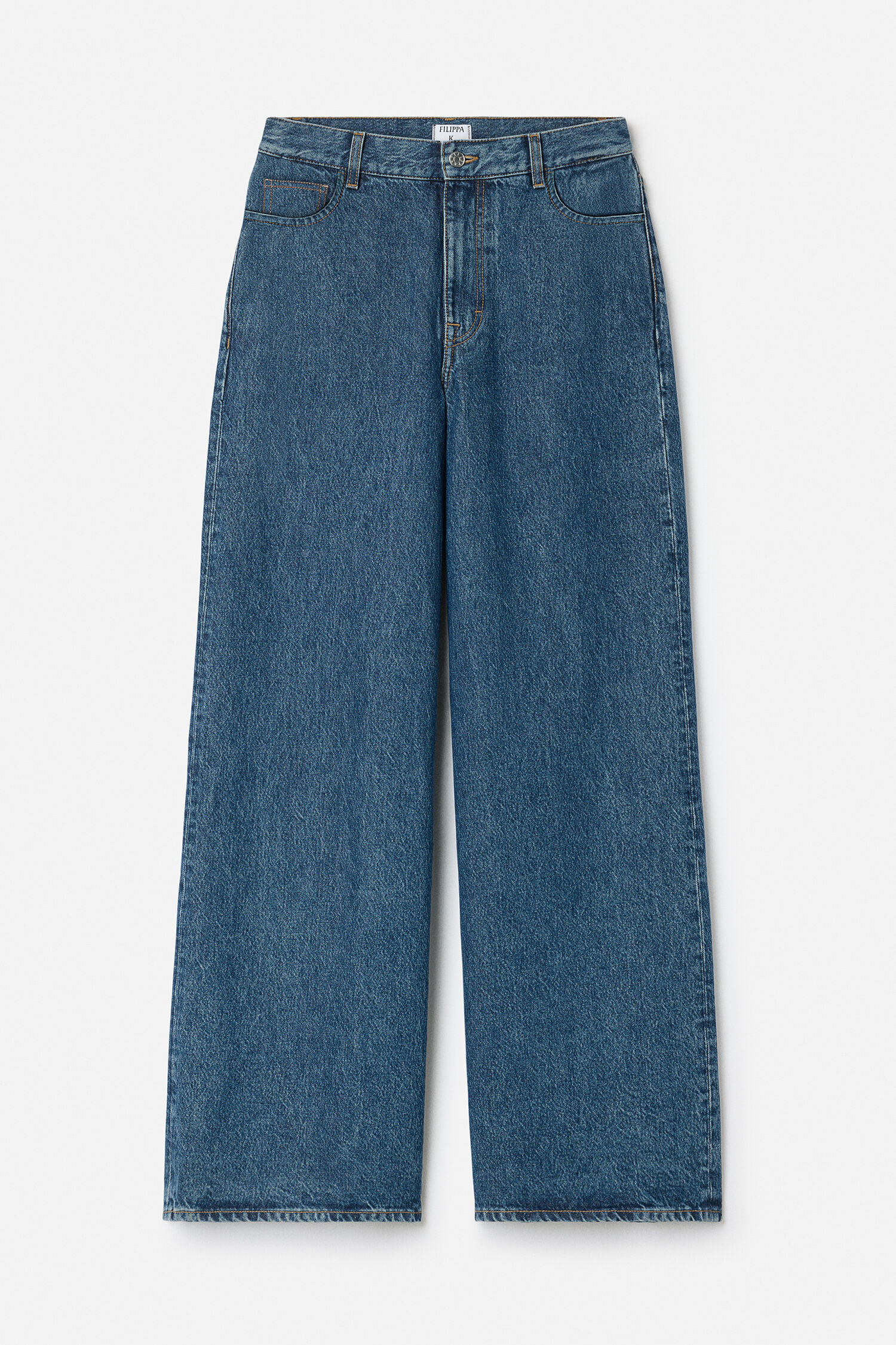 Wide Leg Jeans - Washed Mid Blue | FILIPPA K