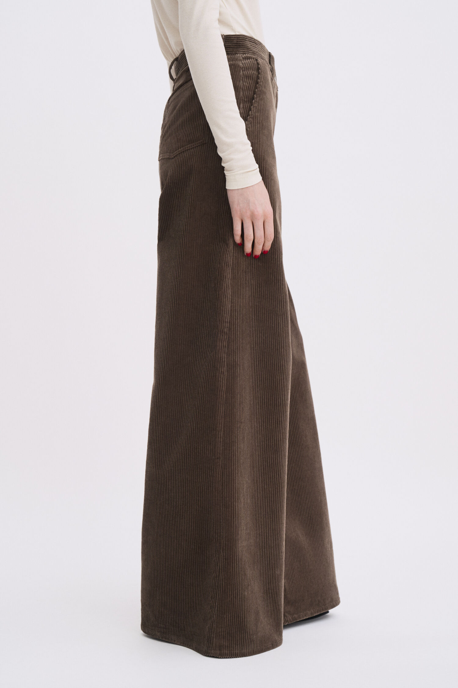 Wide Leg Corduroy Trousers