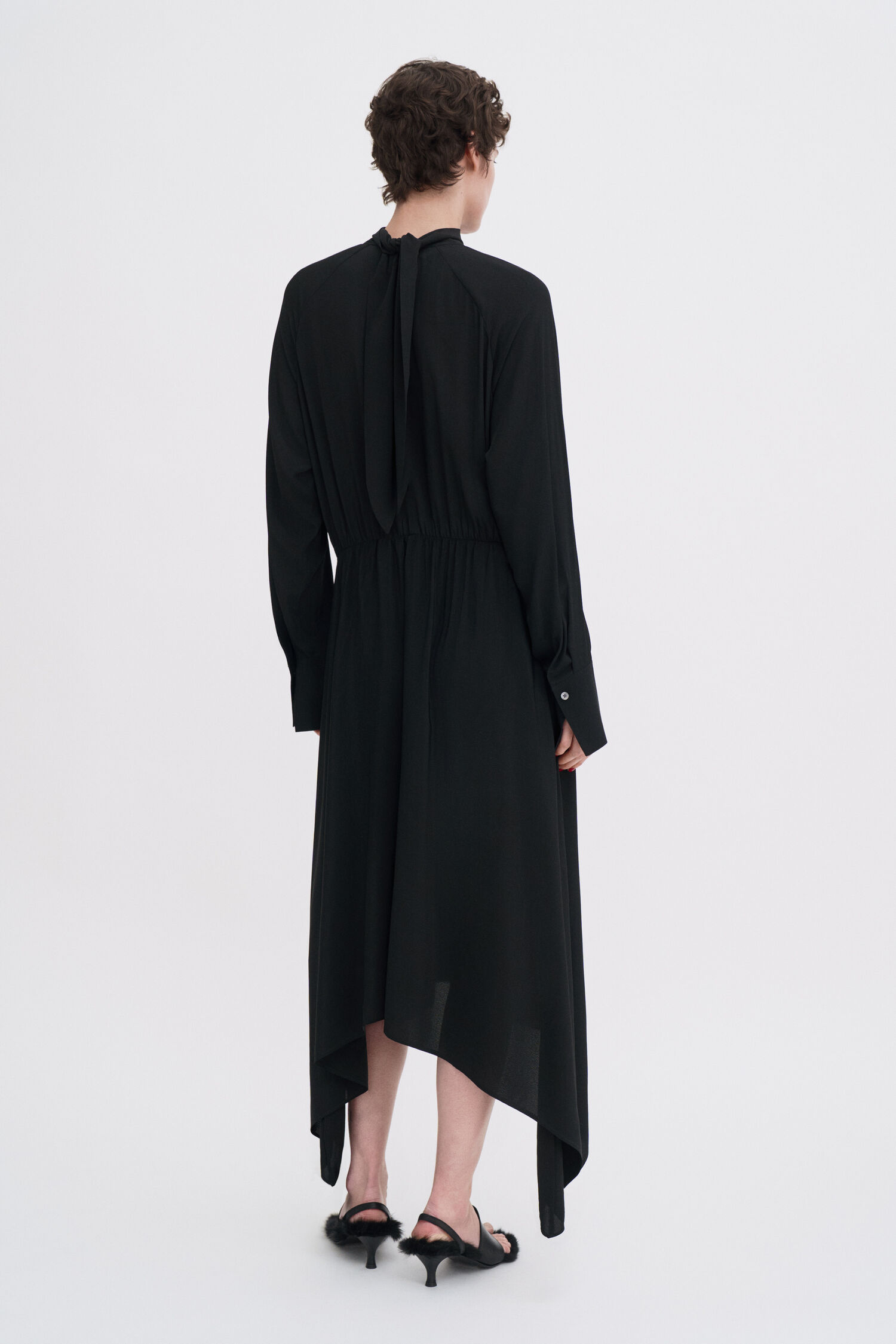 Tie Neck Scarf Dress