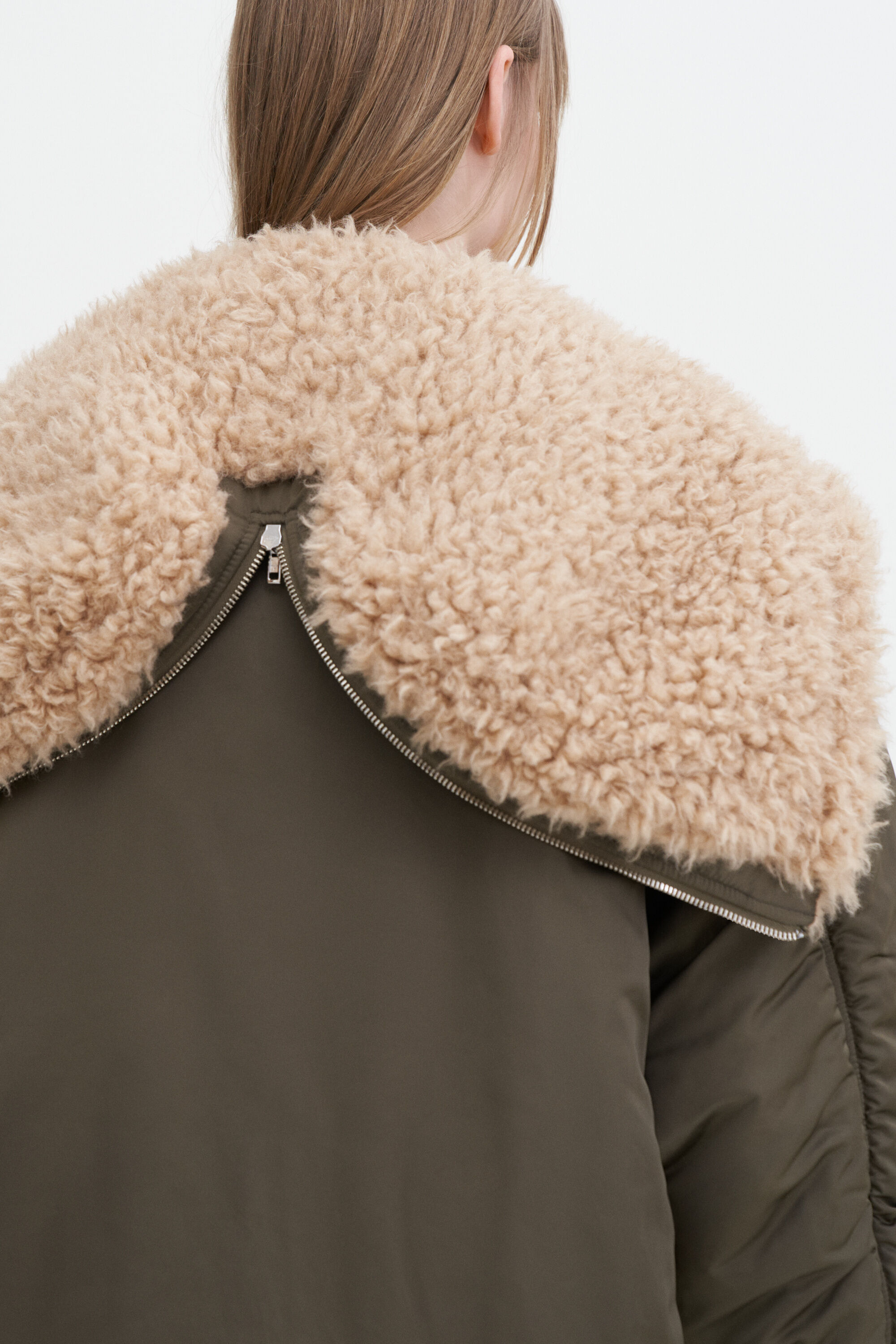 Hooded Bomber Jacket - Dark Sage | Filippa K Hooded Bomber Jacket - Dark Sage | Filippa K