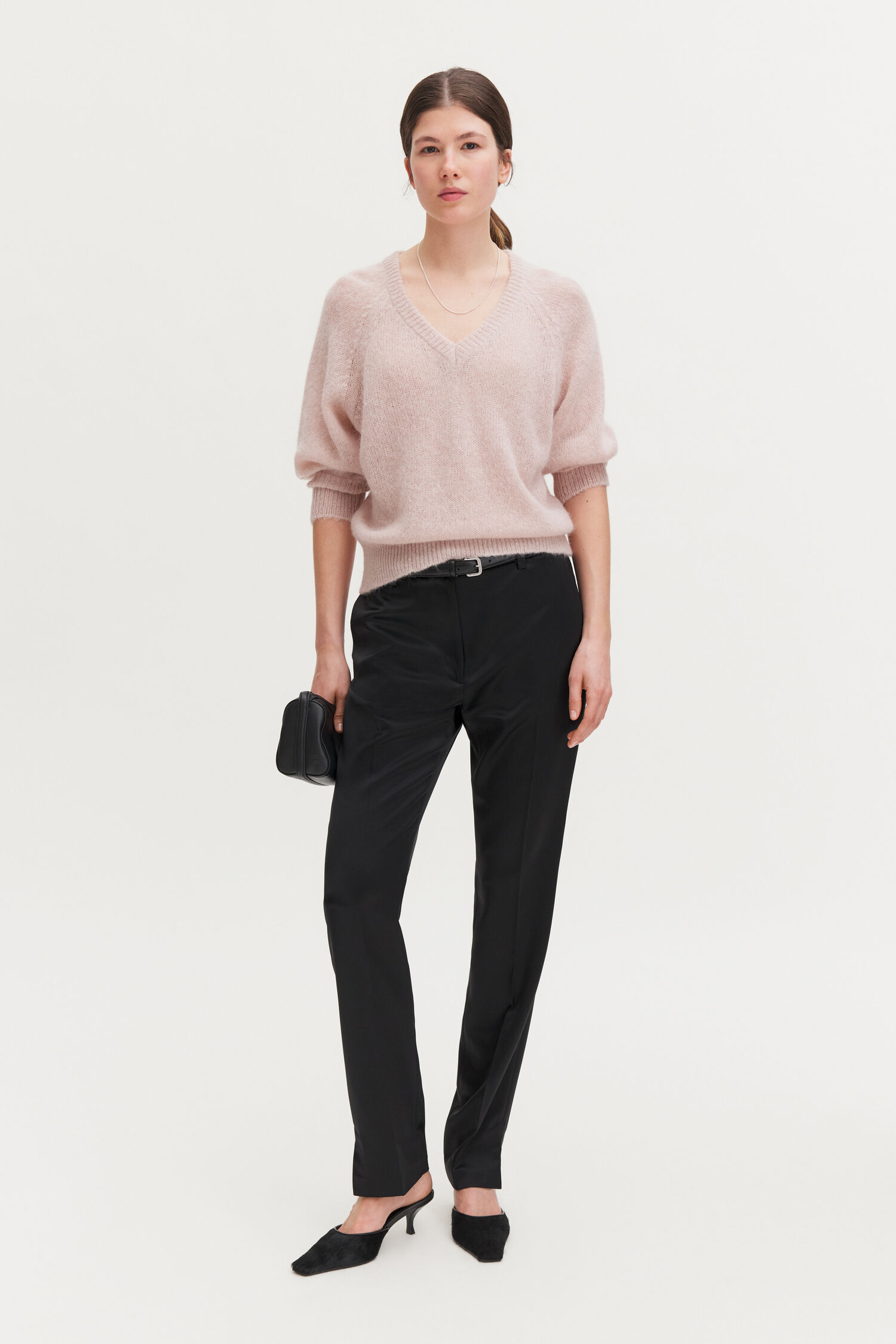 Light Alpaca V-Neck Sweater