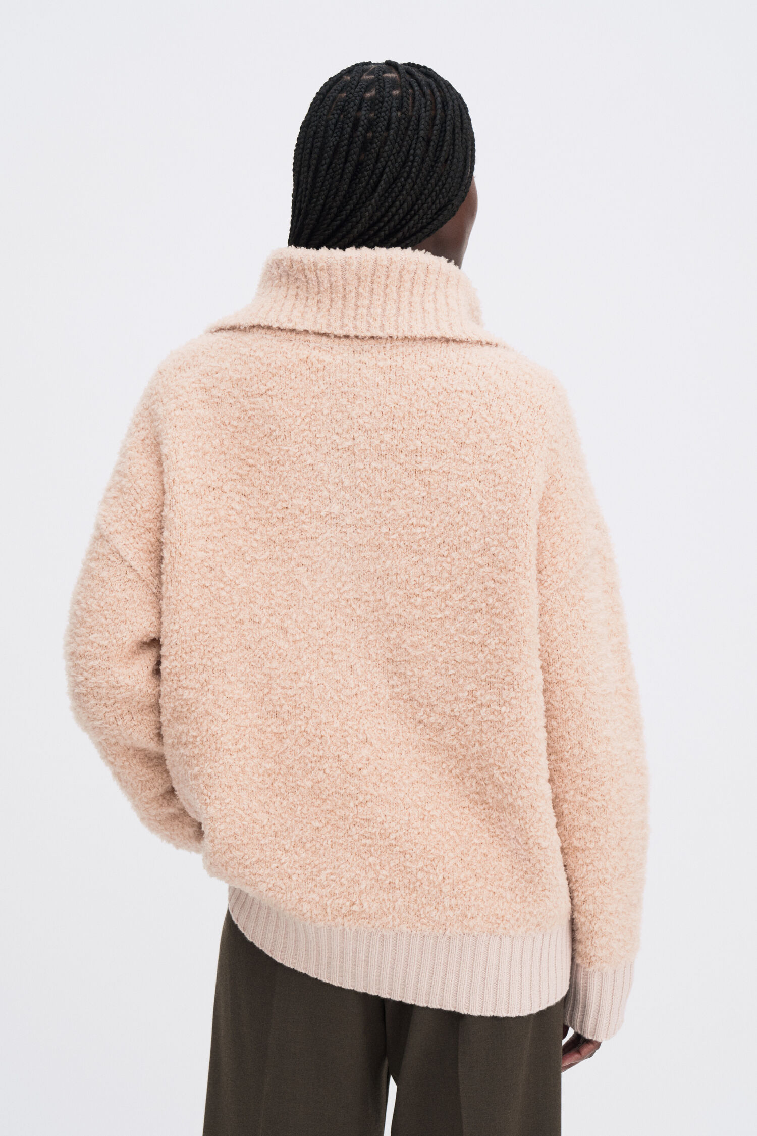 Fluffy Half Zip Sweater