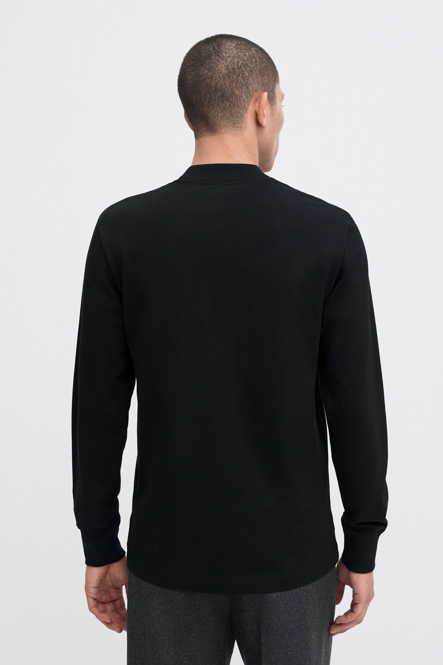 Heavy Cotton Mock Neck Shirt 