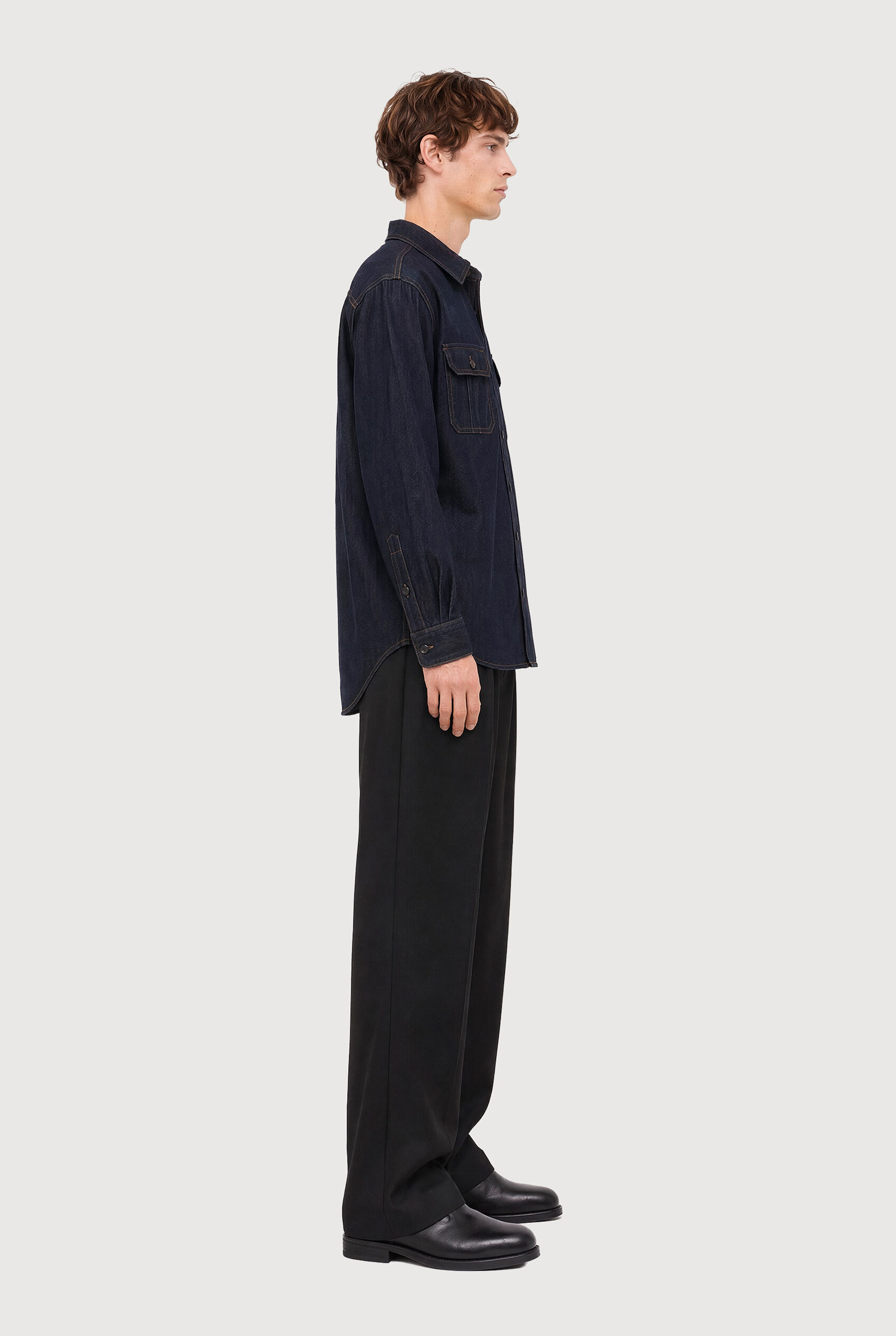 Oversize Denim Shirt - Midnight Blue | FILIPPA K