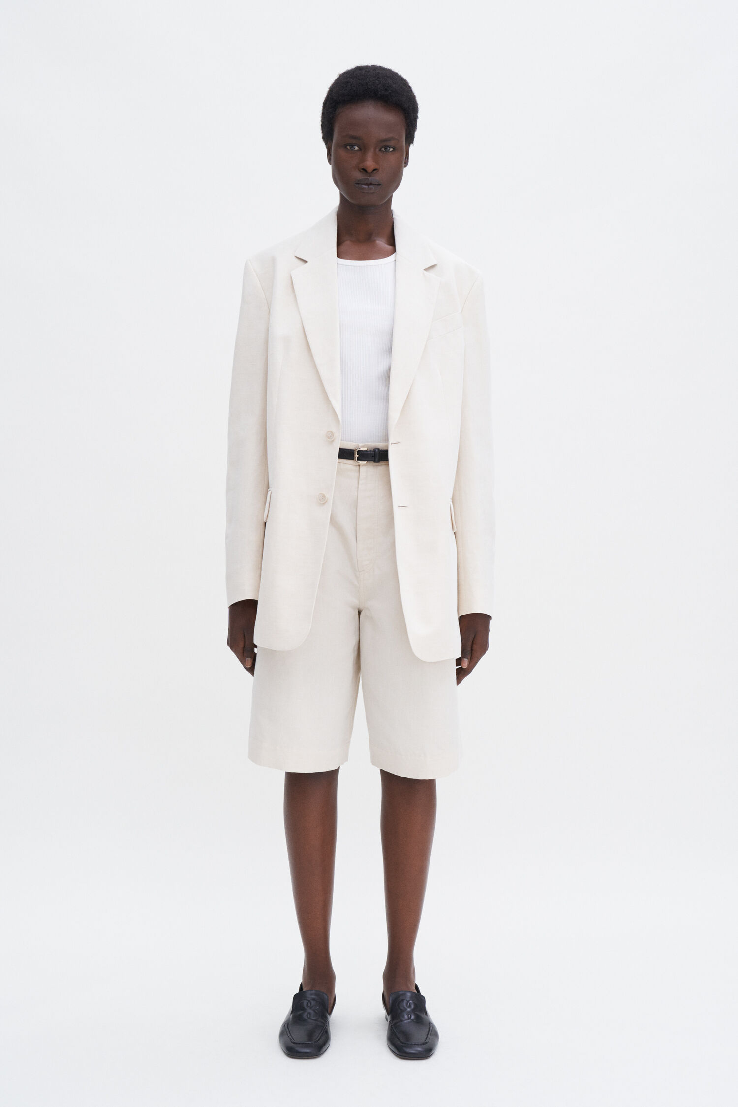 Davina Oversized Cotton Linen Blazer