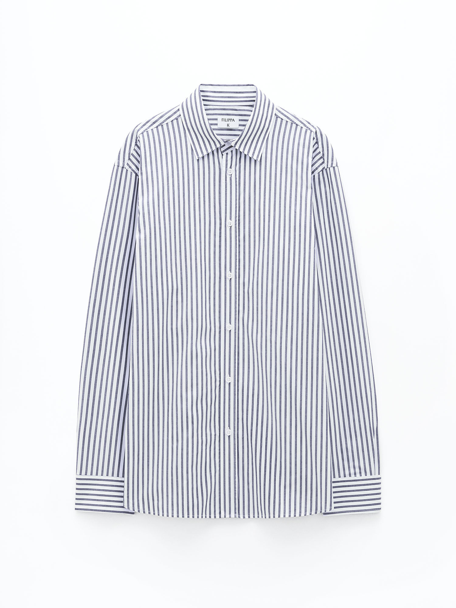 Striped Cotton Shirt Navy White Stripe Filippa K
