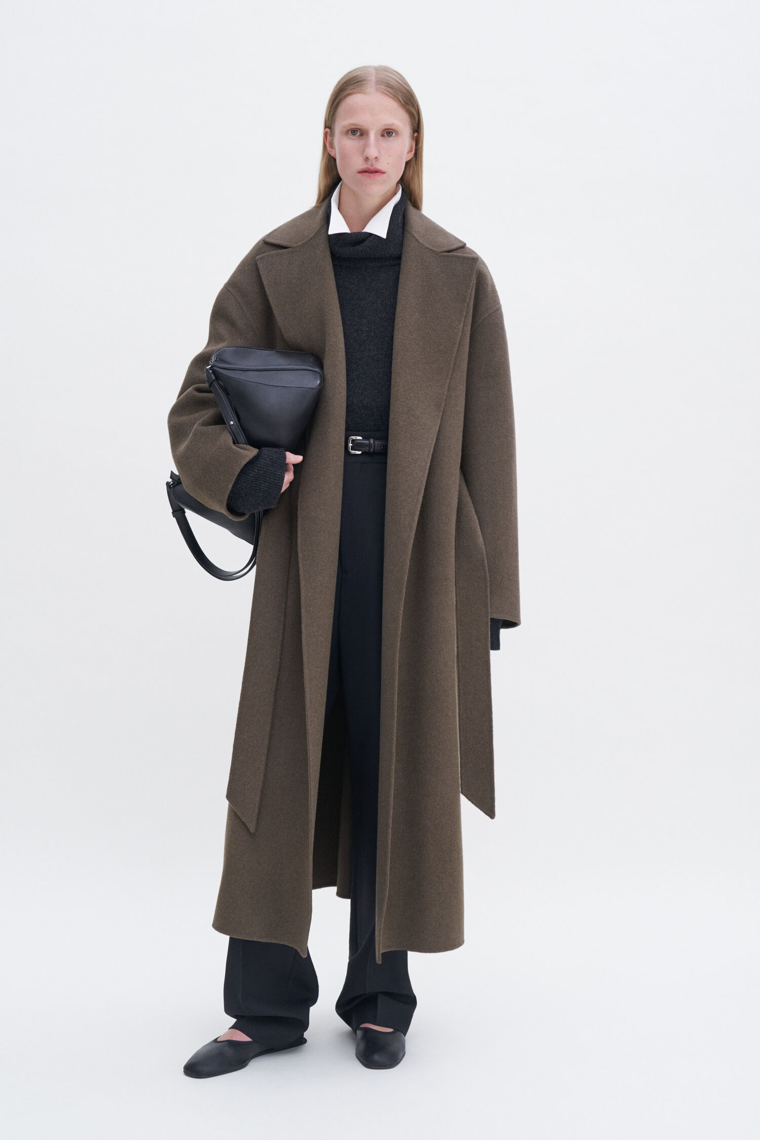 Filippa K Belted Double Face Wool Coat