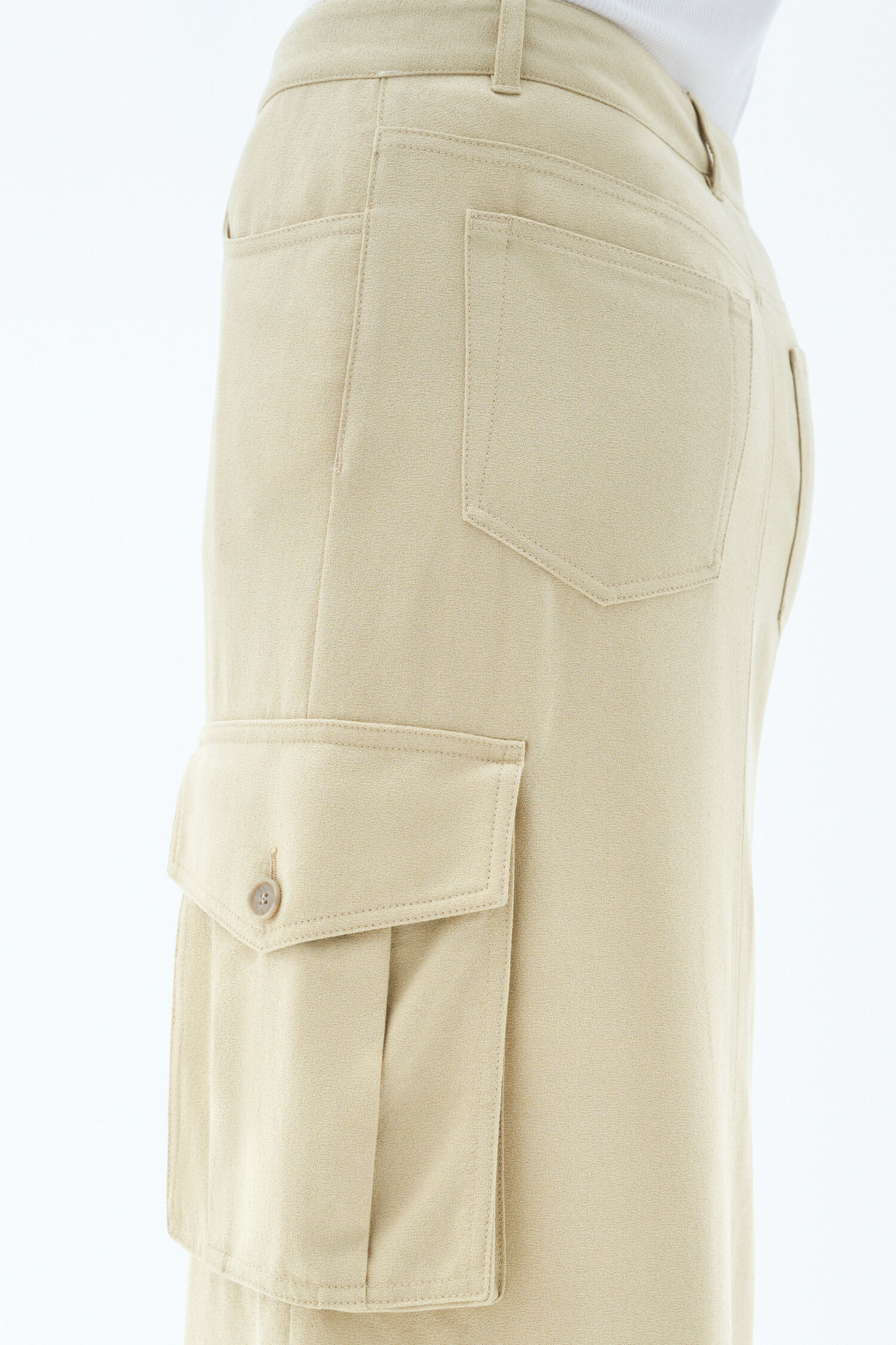 Re:Sourced Crepe Cargo Skirt