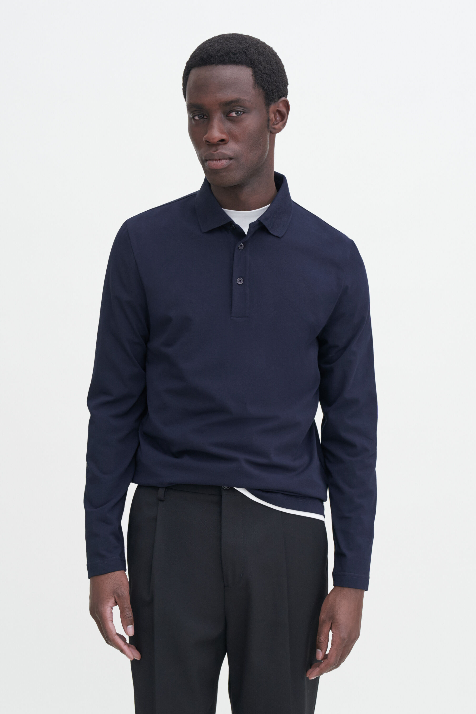 Luke Stretch Polo Shirt Navy Filippa K