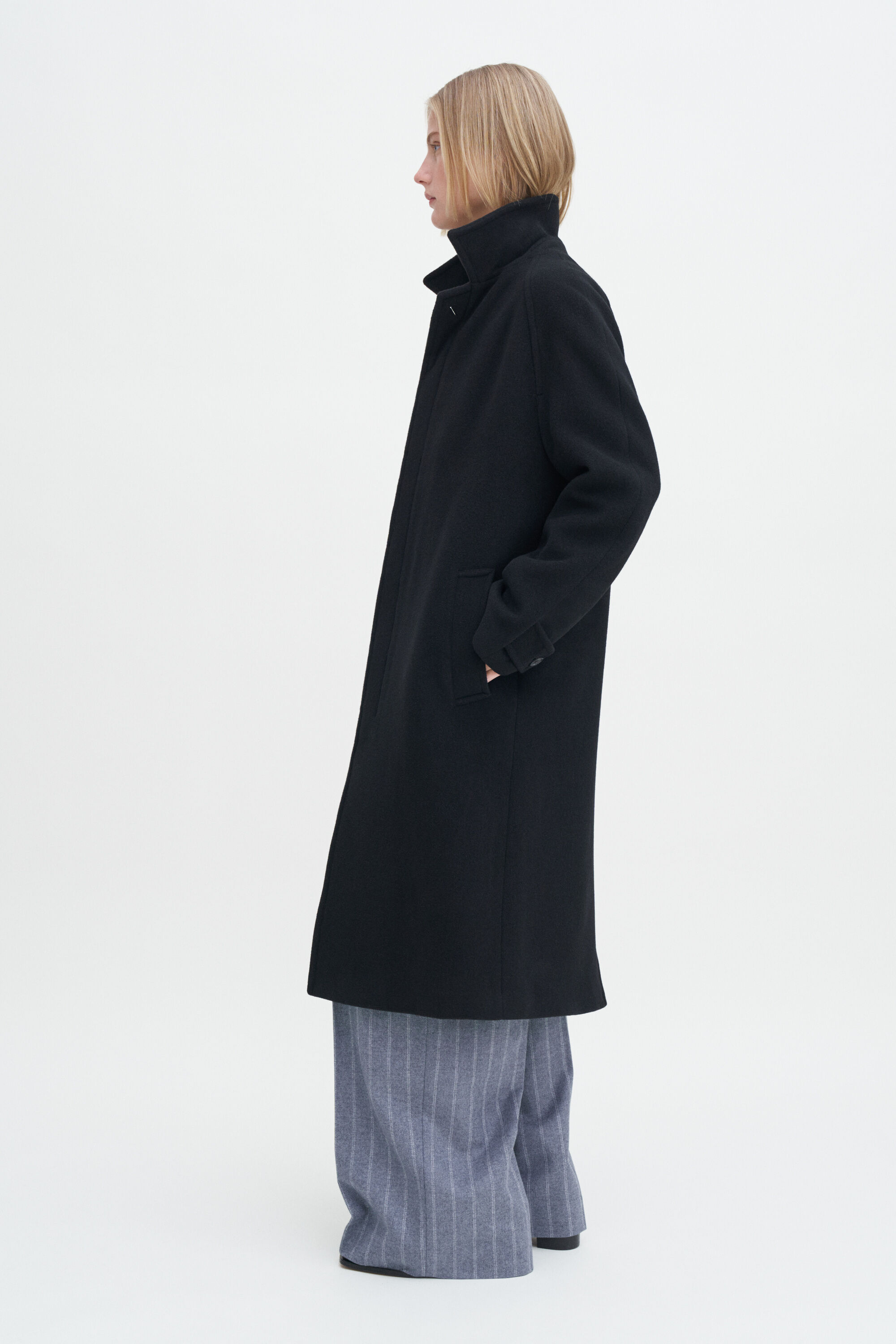 コート FILIPPA K Woman Coat Black 30721 1433 Wool Carcoat - Black | Filippa K