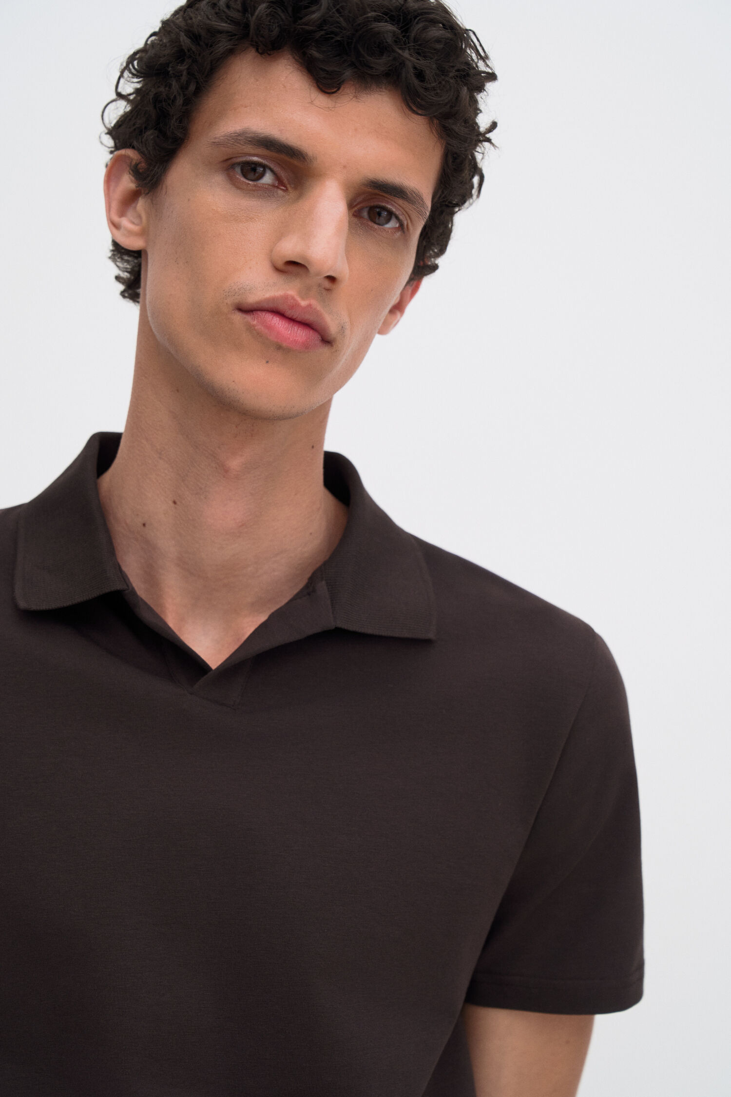 Stretch Cotton Polo T-Shirt