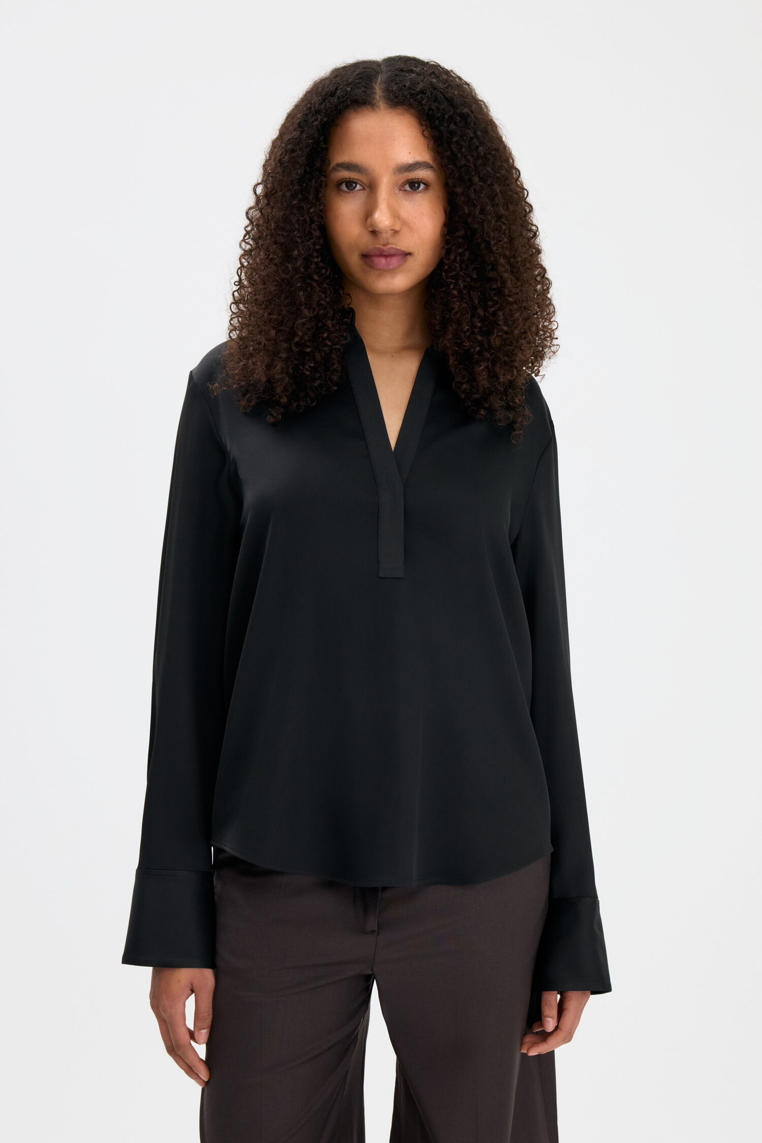 Half Placket Collar Blouse
