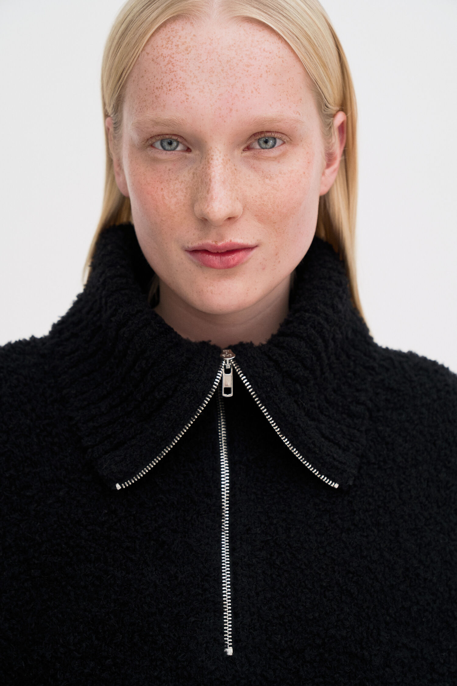 Fluffy Half Zip Sweater