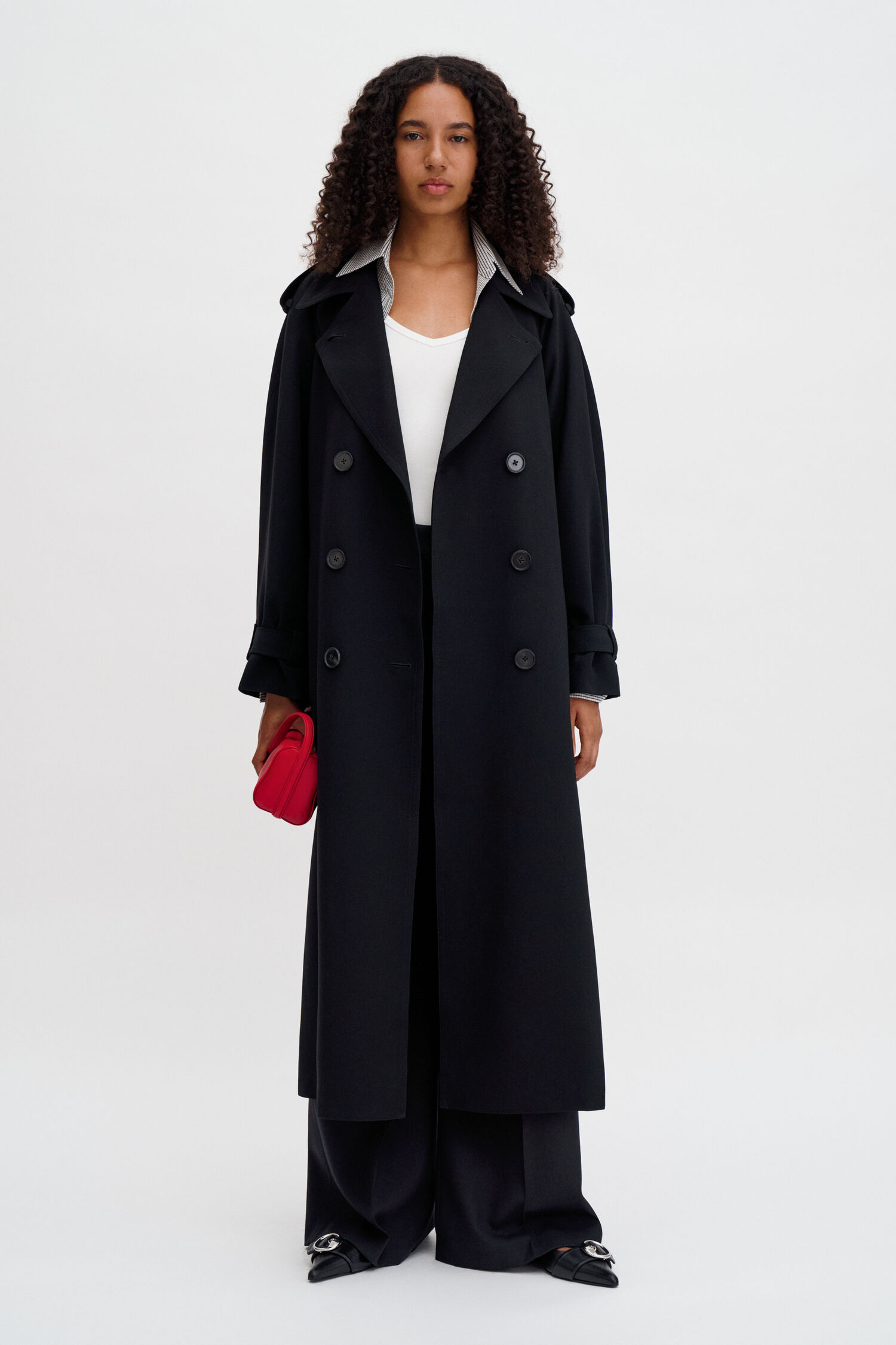 Draped Trench Coat