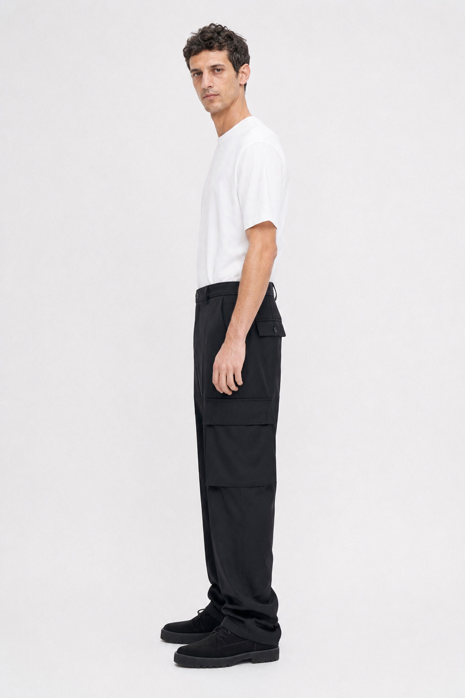 Wool Twill Cargo Pants