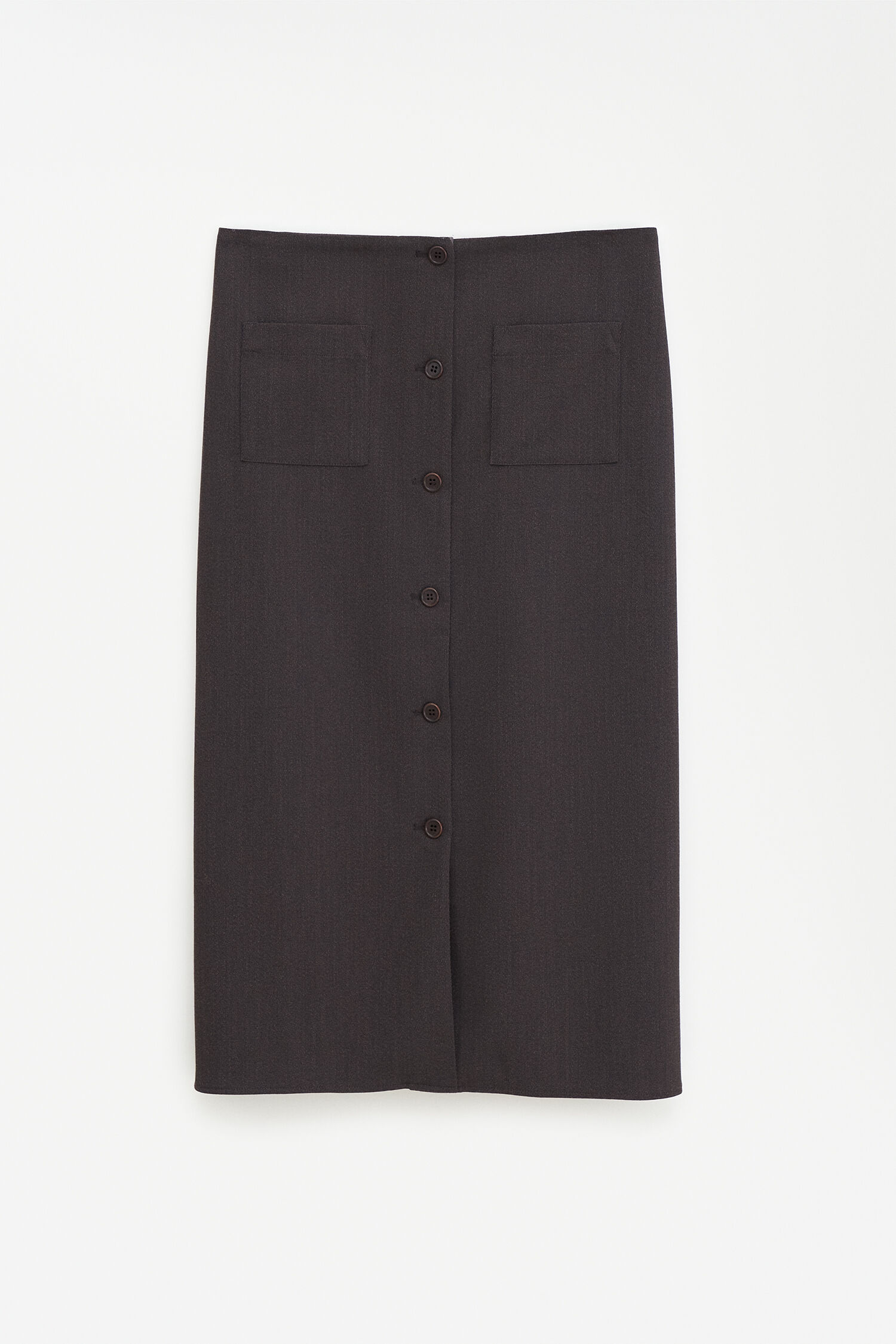 Buttoned Pencil Skirt