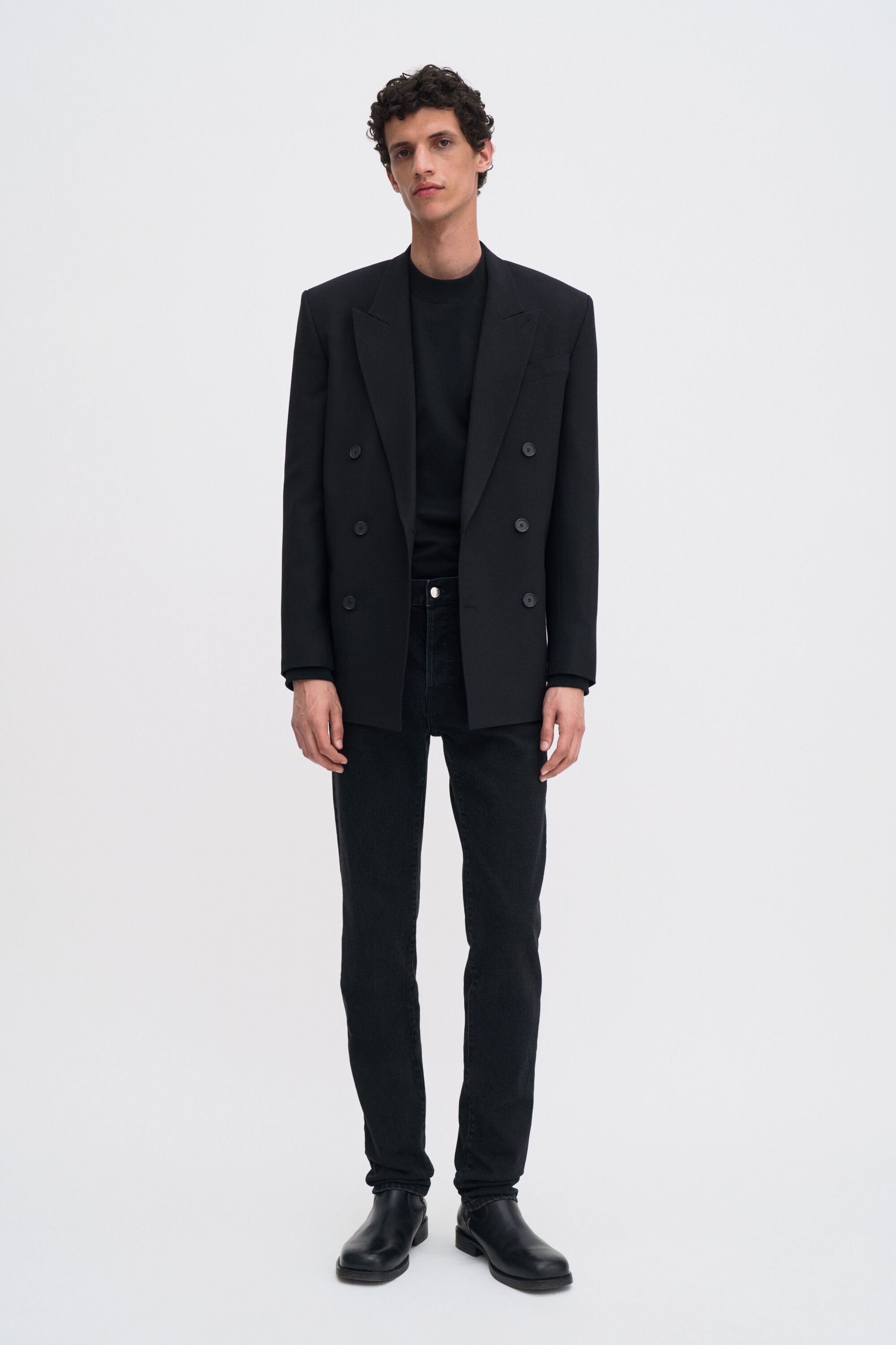 Slim Straight Jeans - Washed Black | FILIPPA K