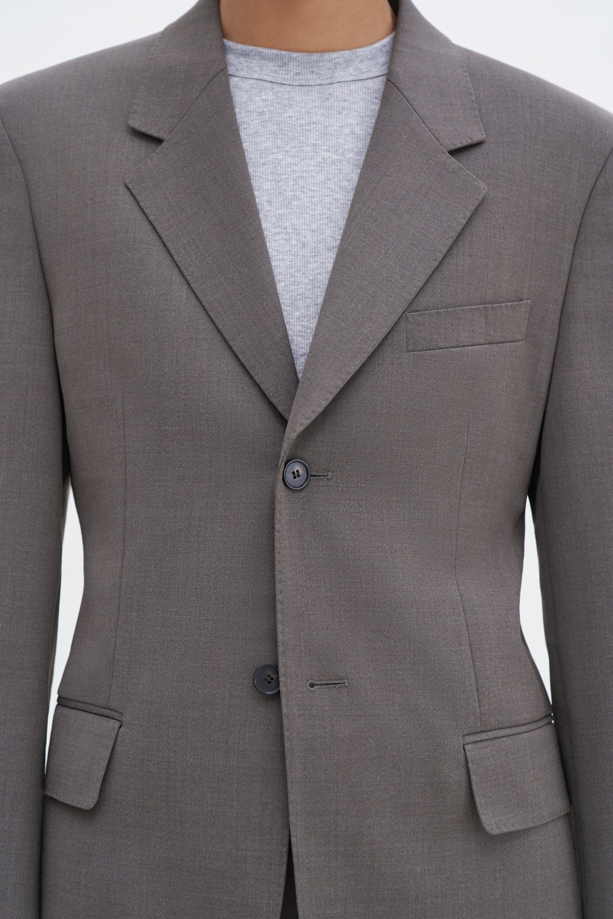 Black Hourglass Slim-Fit Blazer Coat