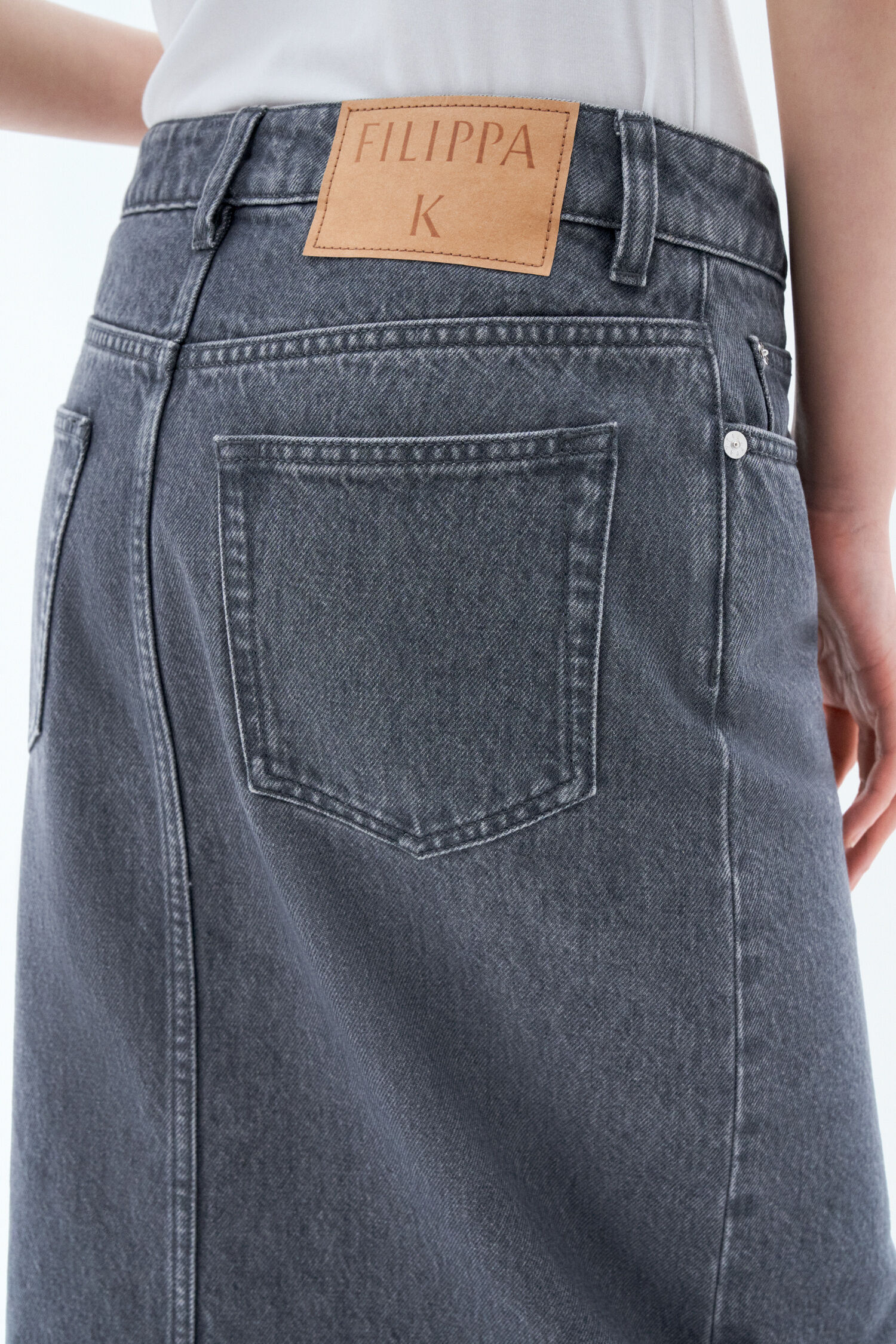 Filippa k mid clearance blue denim skirt