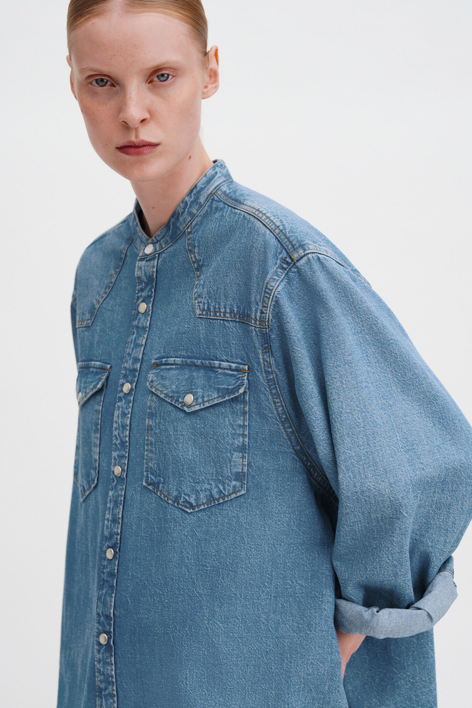 Western Denim Shirt Dress