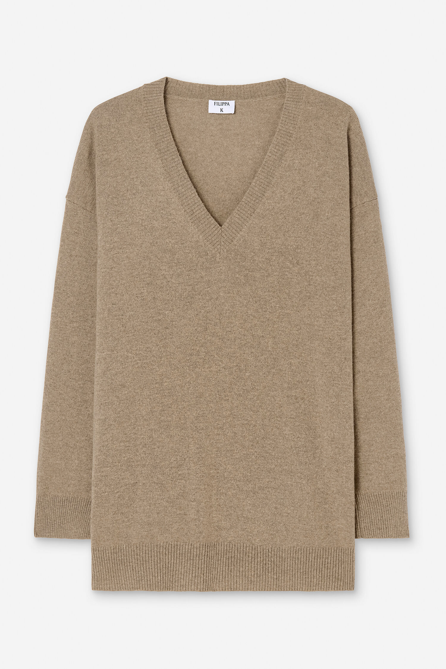 Long V-Neck Cashmere Sweater