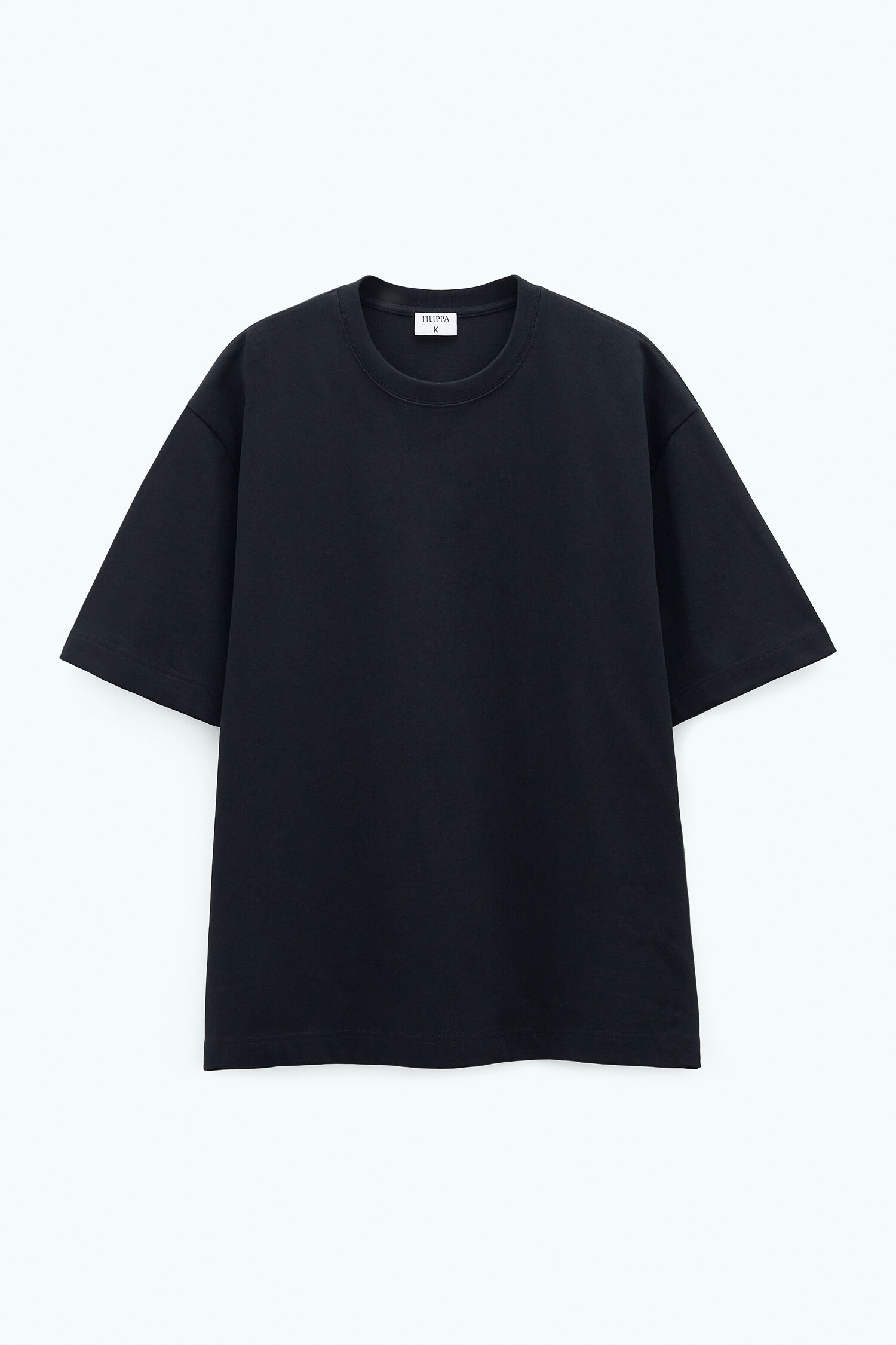 Schweres T-Shirt mit Rundhalsausschnitt - Black | Filippa K