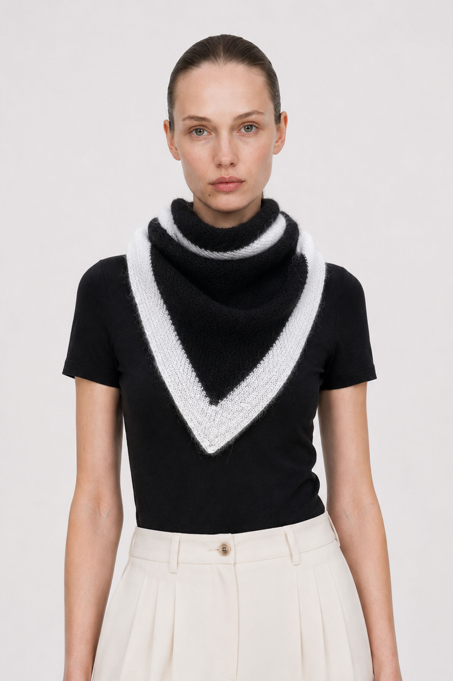 Mohair triangle scarf