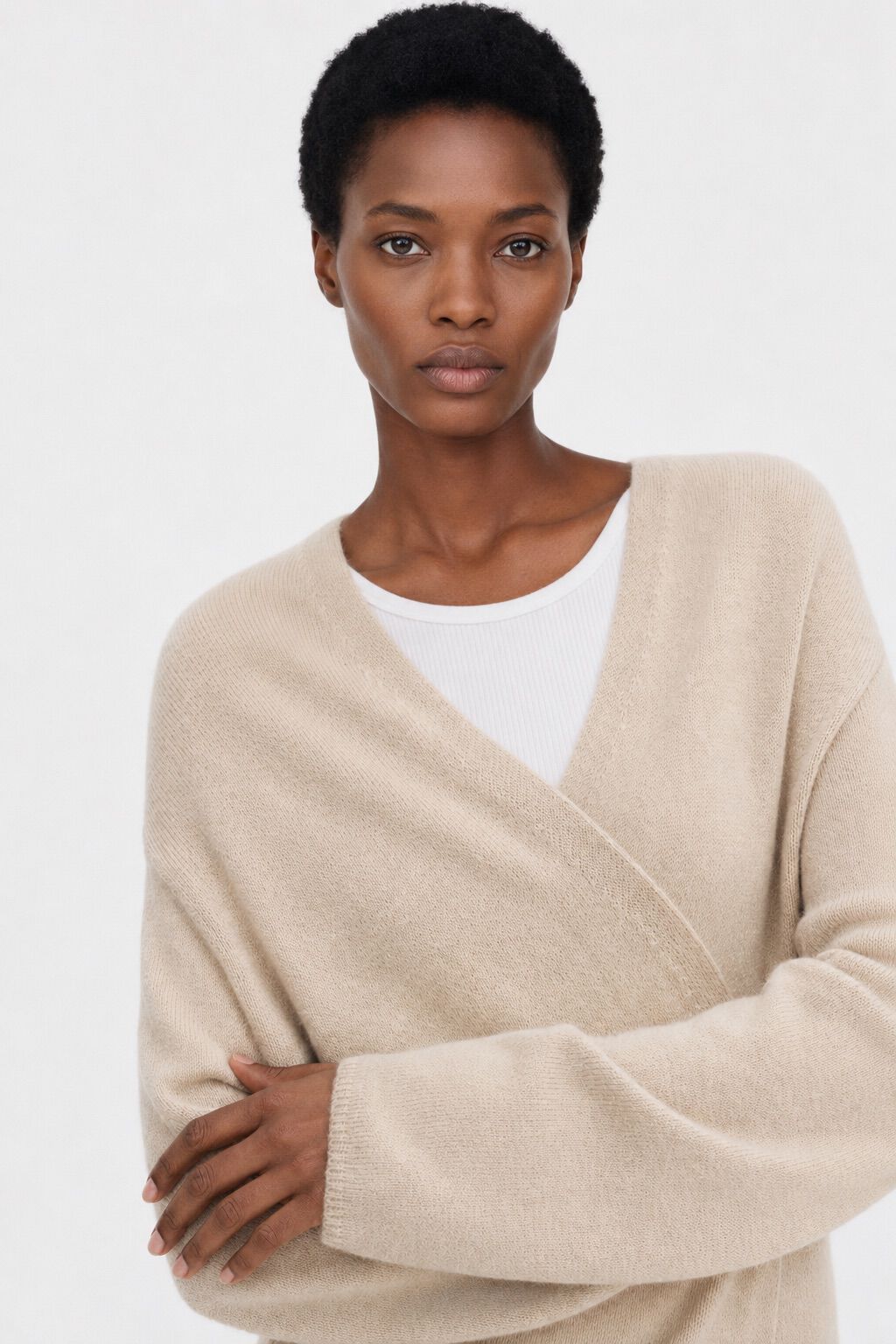 Wool Cashmere Long Cardigan - Pearl Beige | FILIPPA K