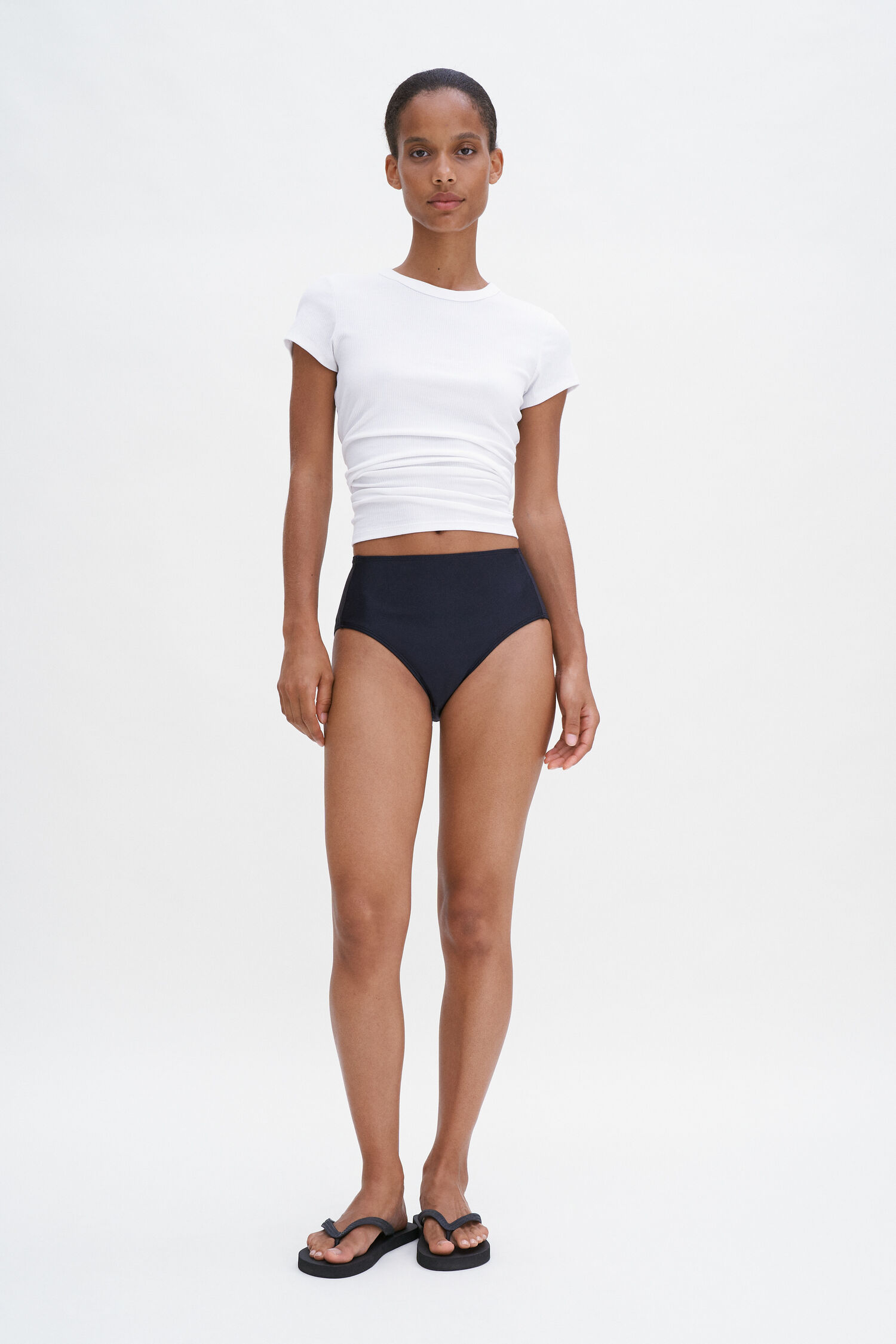 Shimmer High Waist Bikini Bottom